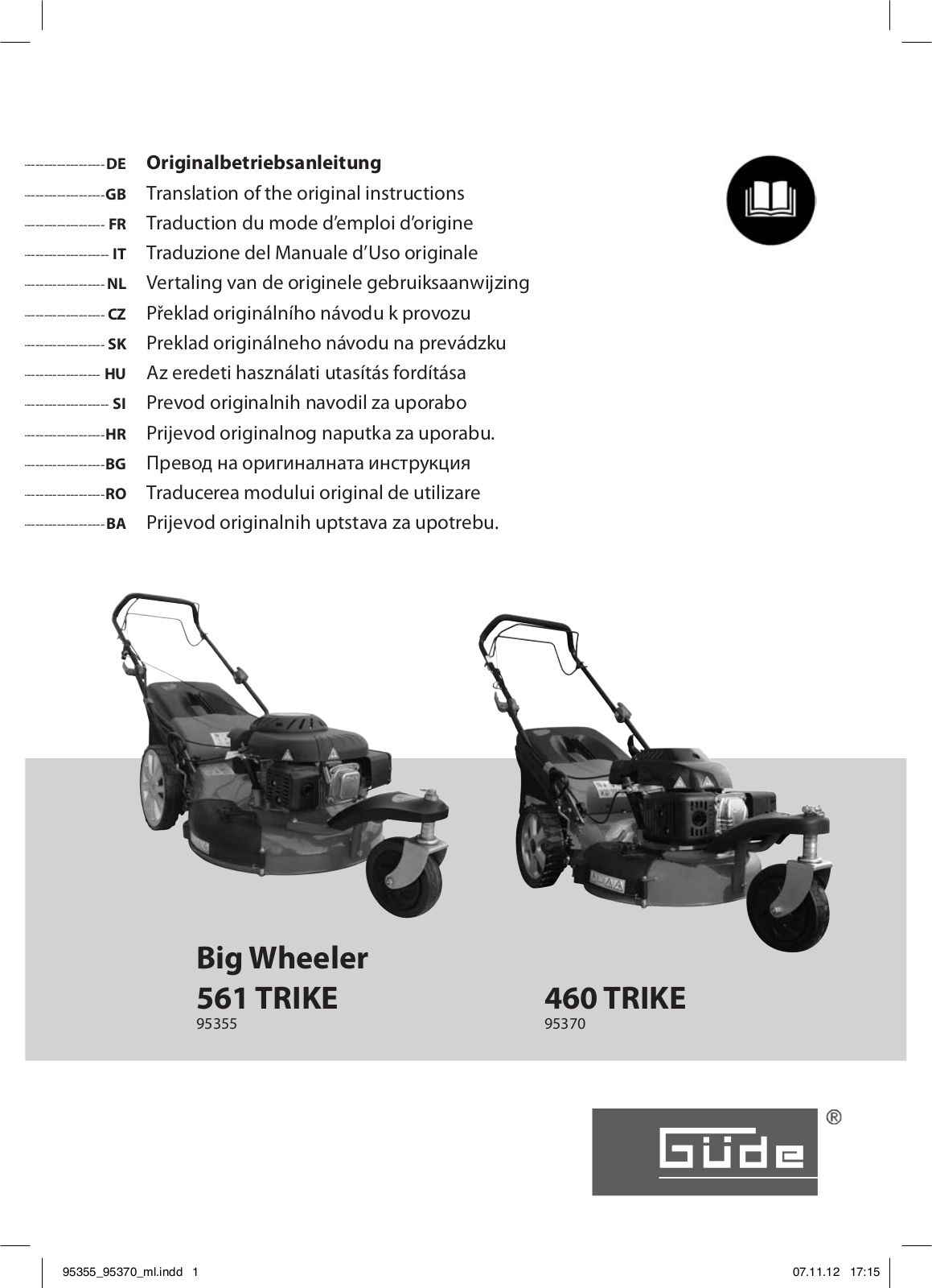 Güde 460 Trike User Manual