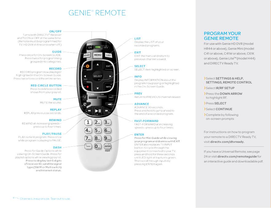 DirecTV Universal Remote User Manual