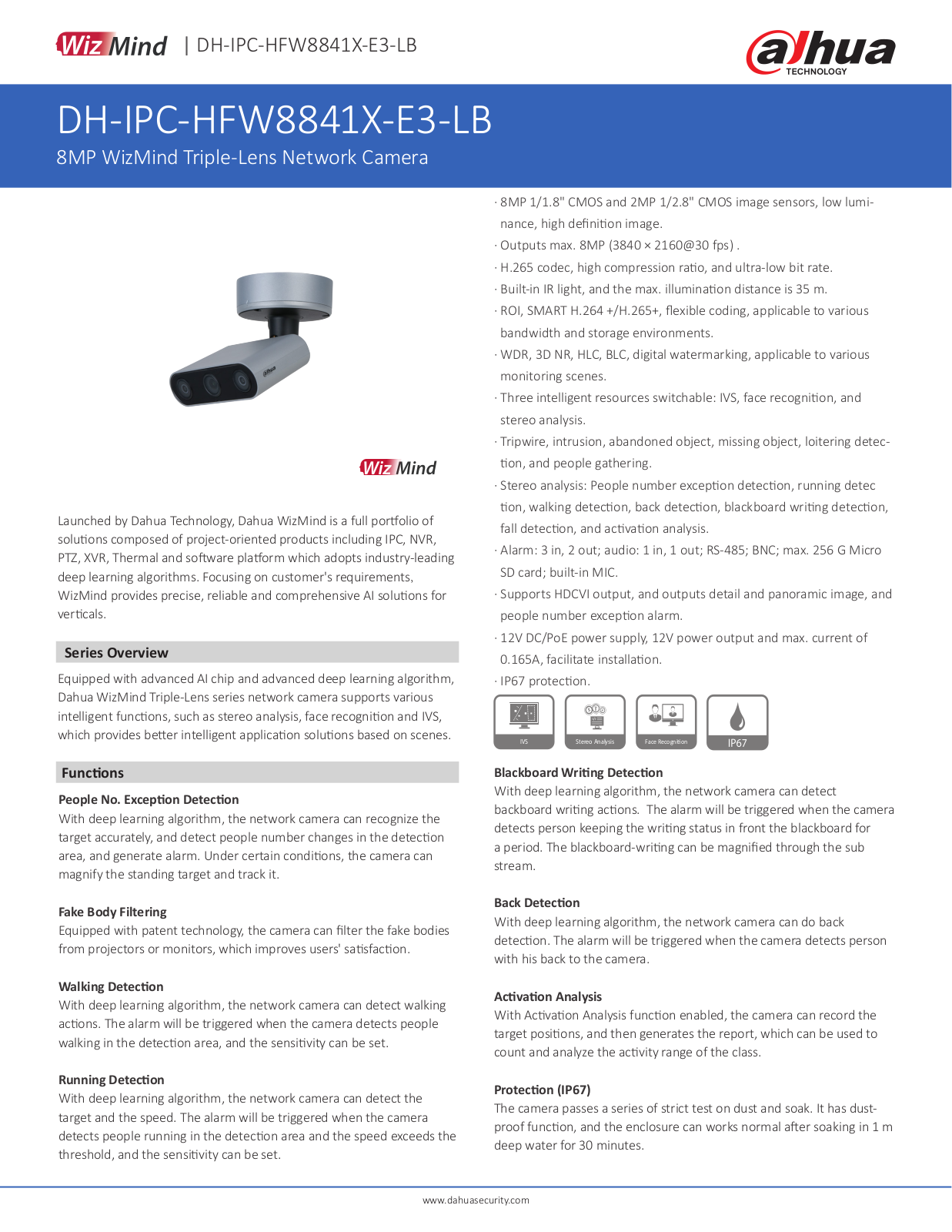 Dahua DH-IPC-HFW8841X-E3-LB User Manual