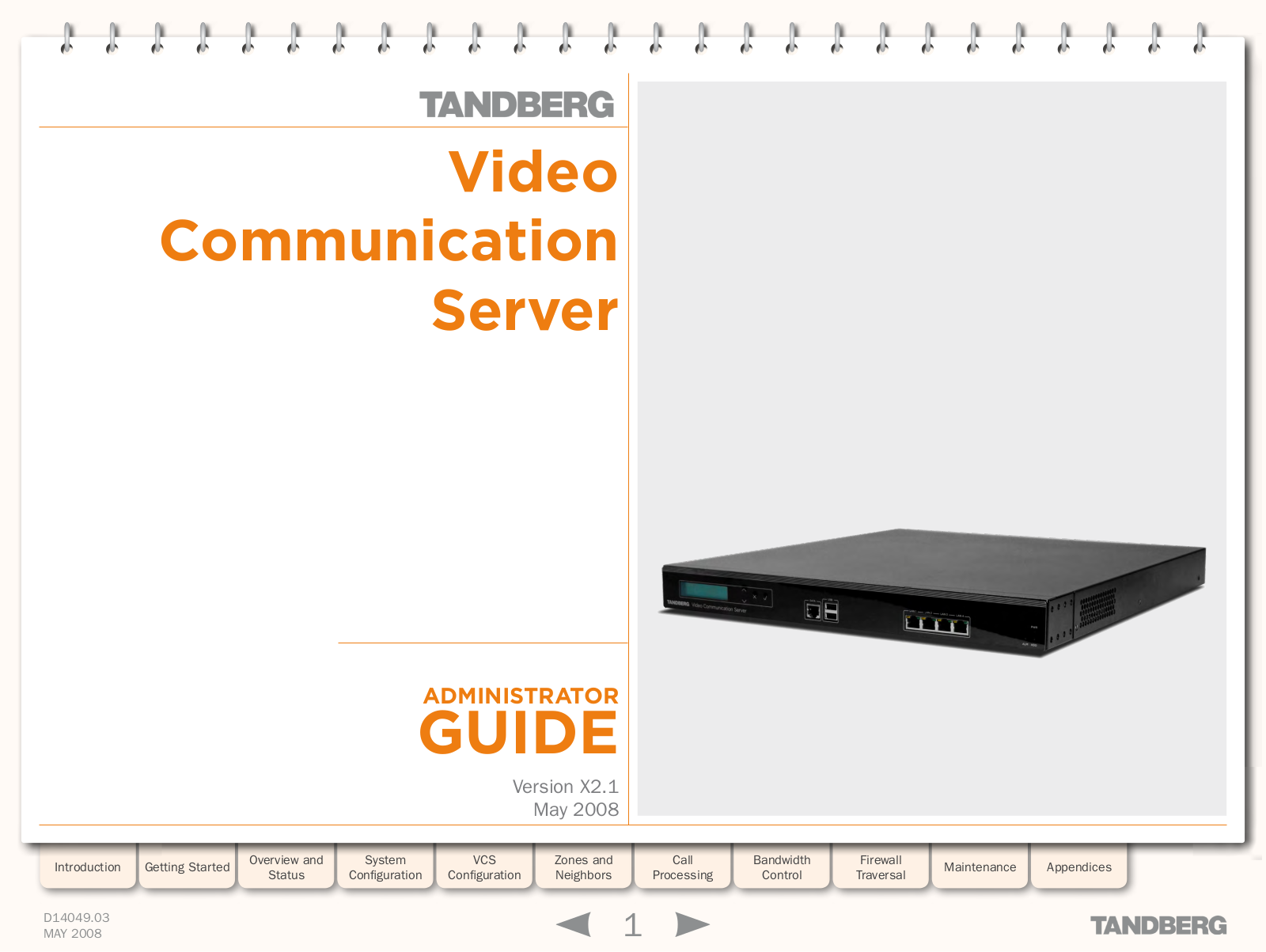 TANDBERG Security Camera User Manual