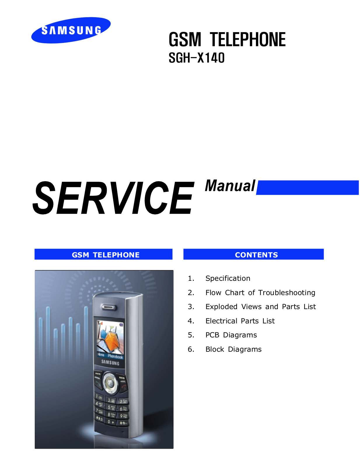 Samsung X140 Service Manual COVER