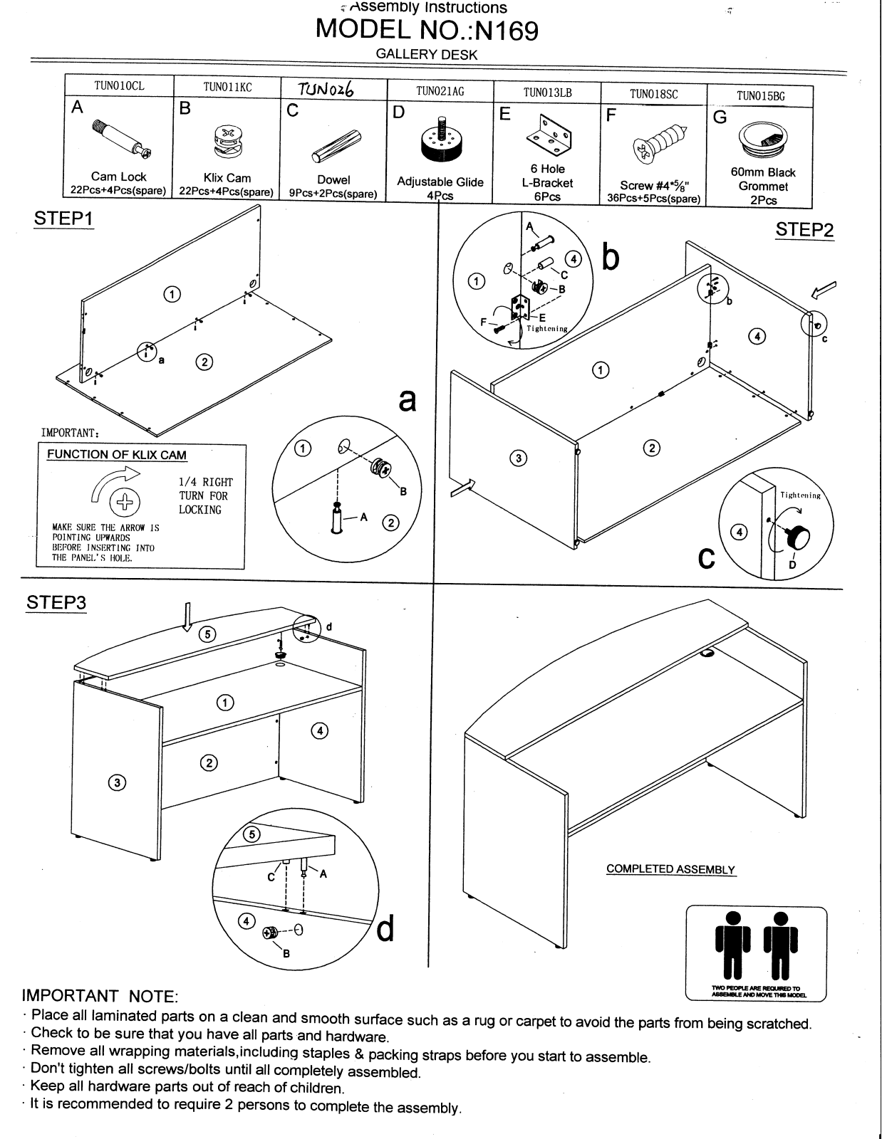 Boss N169DW Assembly Guide