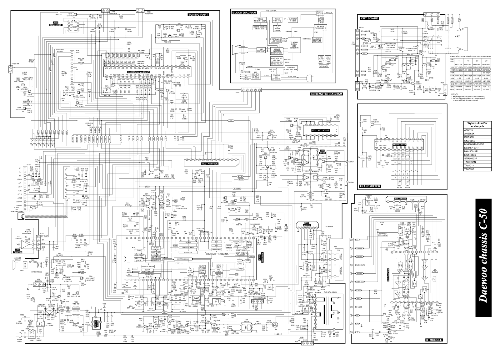 Daewoo DMQ-2058 Schematic