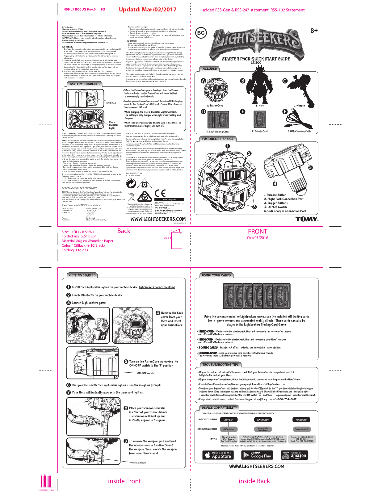 Tomy L71000 Users Manual