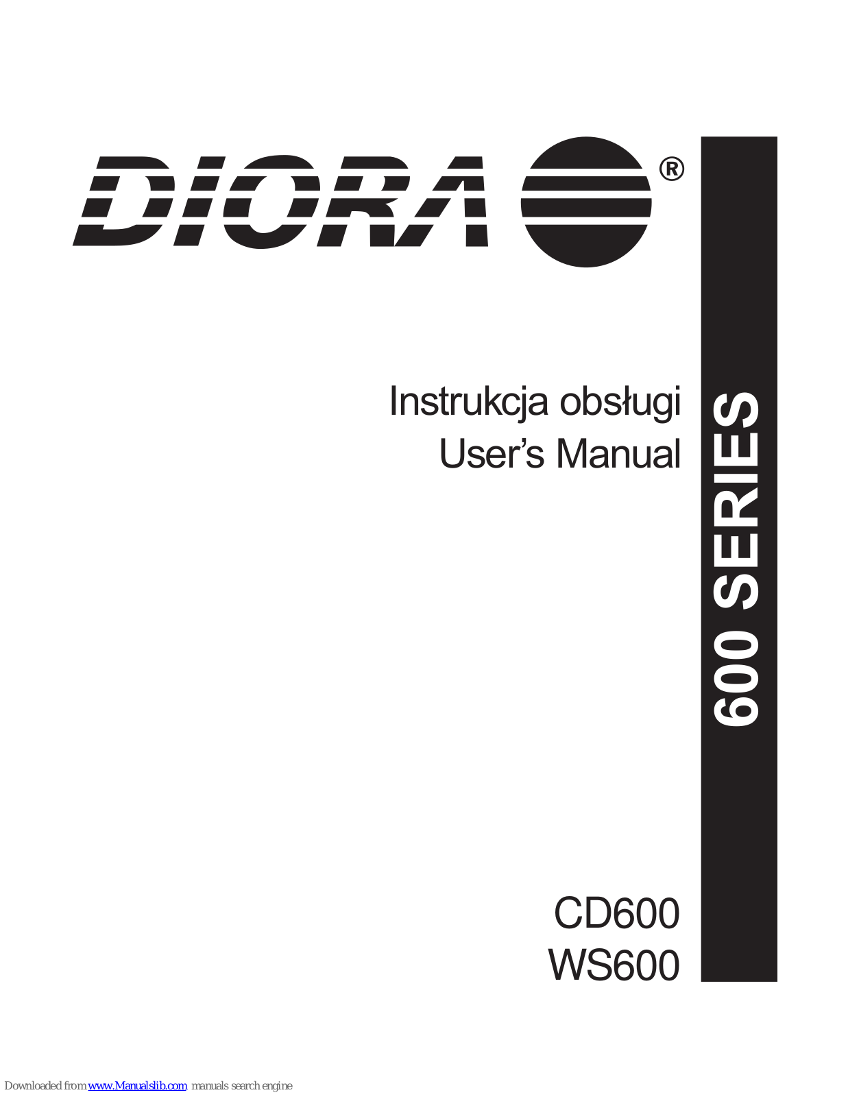 Diora CD600, WS600 User Manual