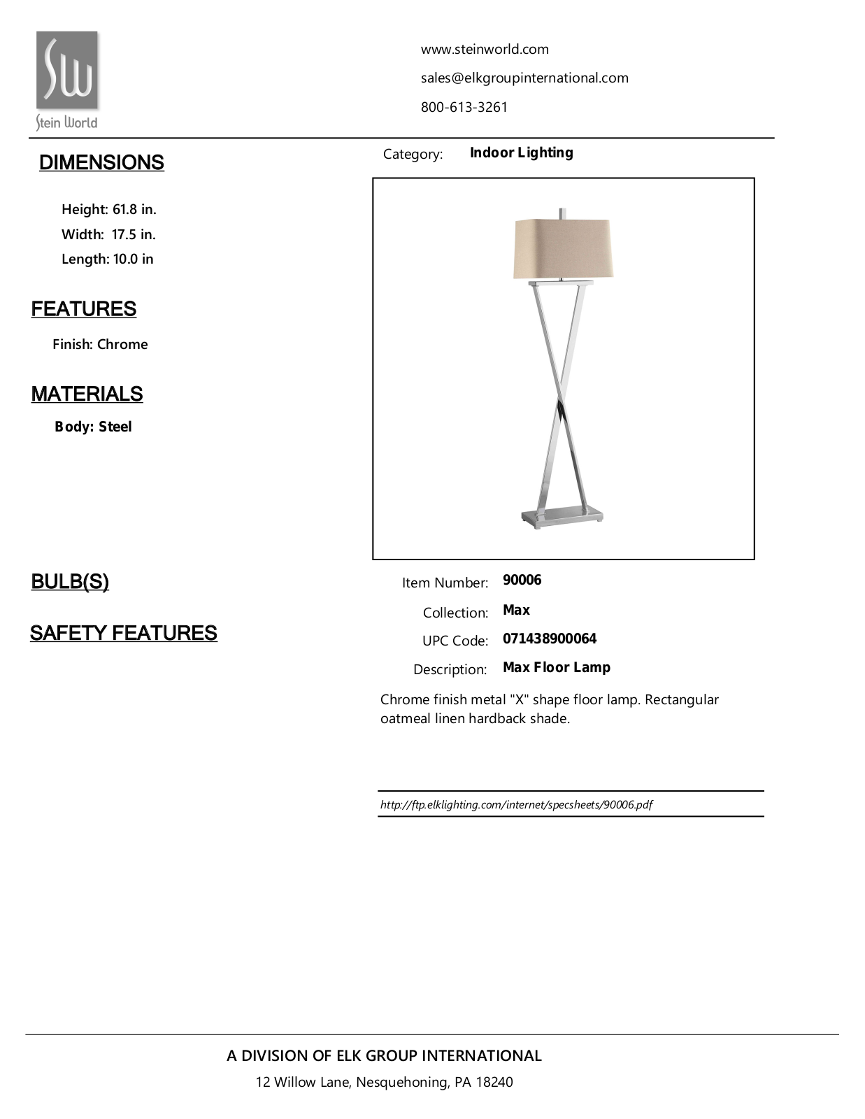 Stein World 90006 Specifications - ManualMachine.com
