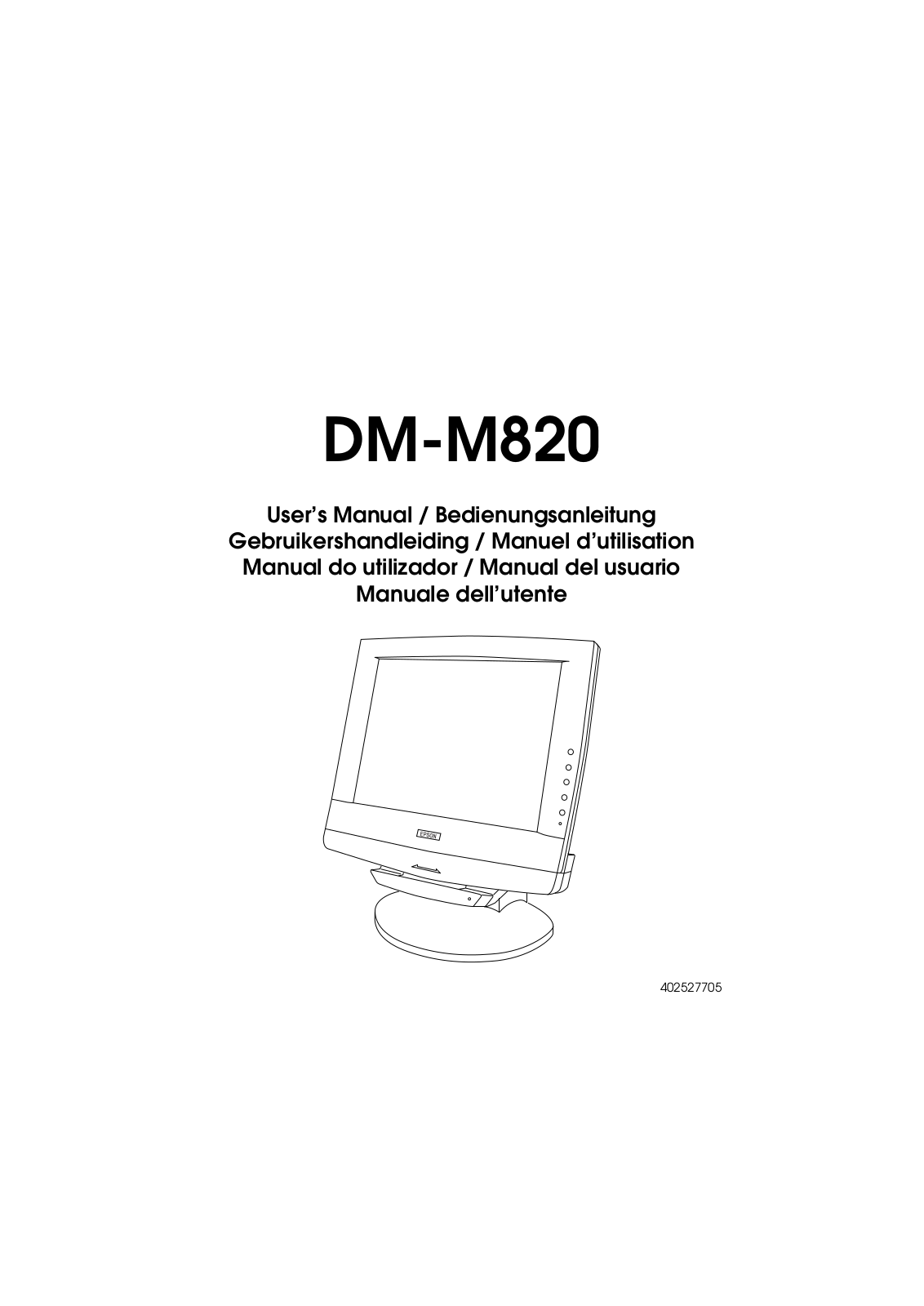 Epson DM-M820 User's Manual