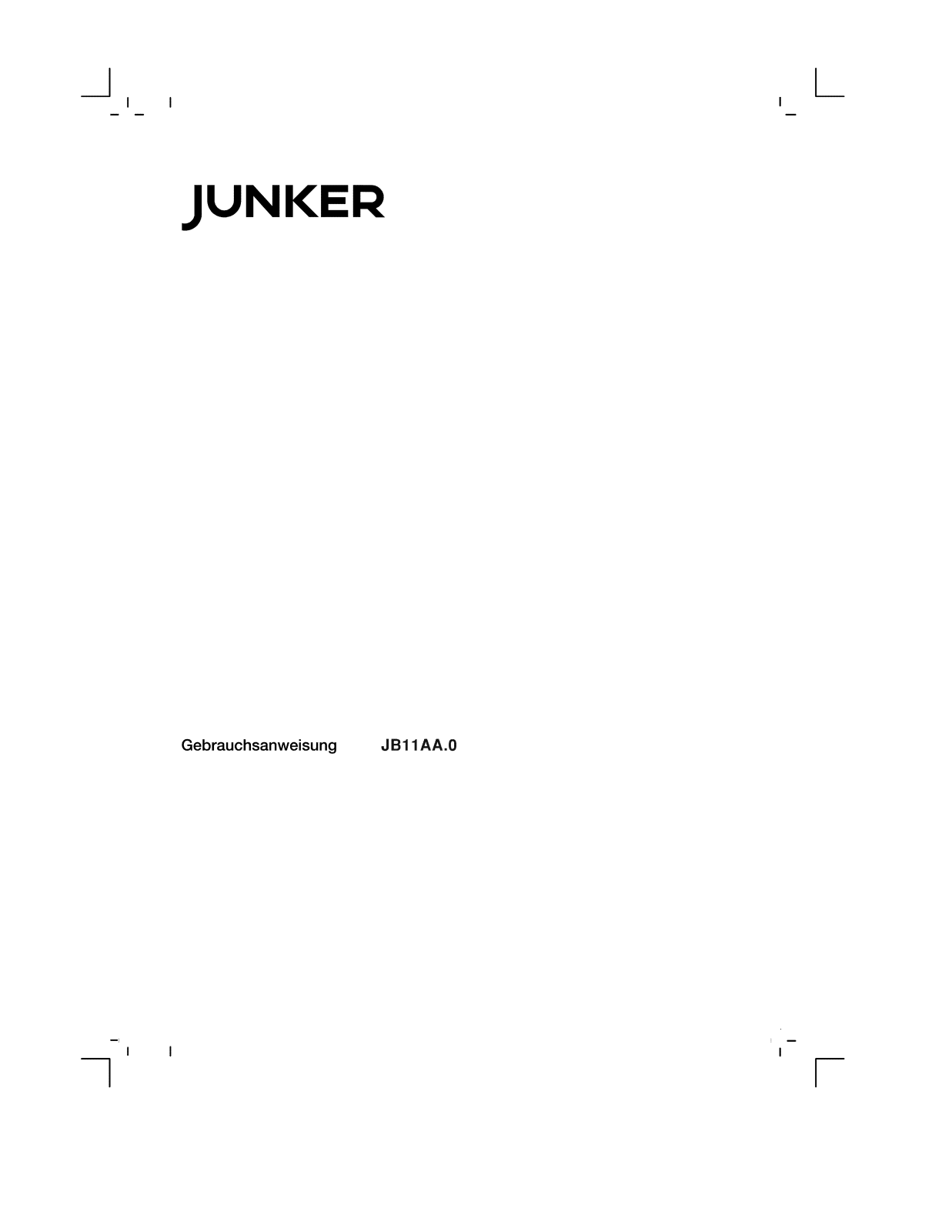 Junker JB11AA50 User Manual