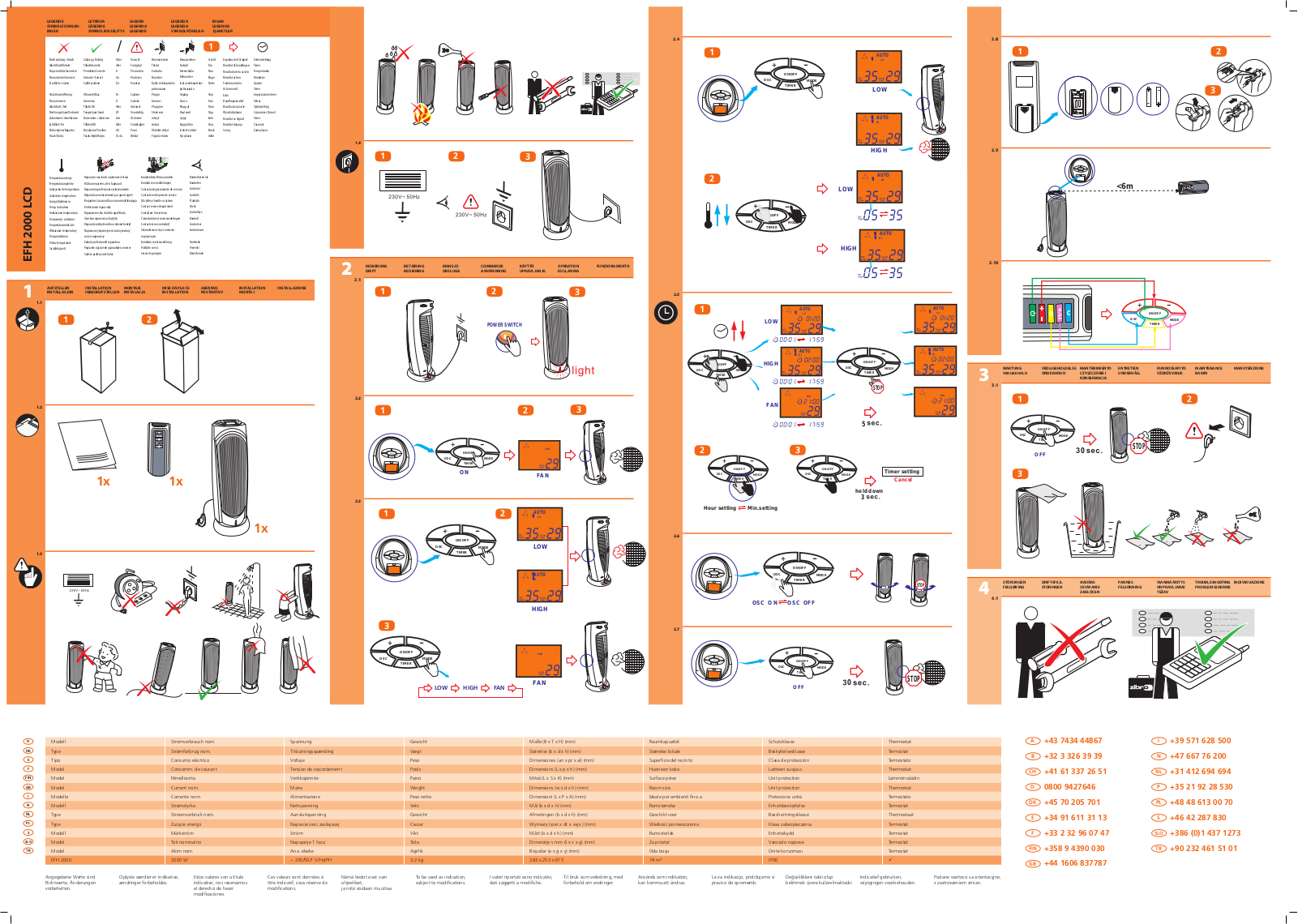 Zibro EFH 2000 LCD User Manual