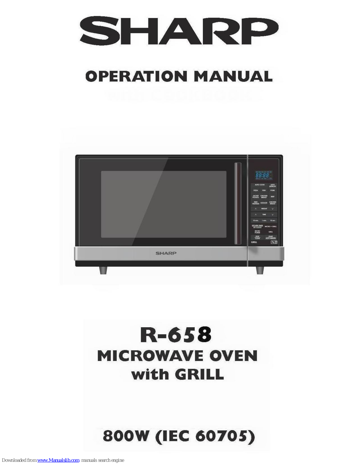 Sharp R-658SLM, R-658WM, PC-1401, PC-1402, R-9H93 Operation Manual