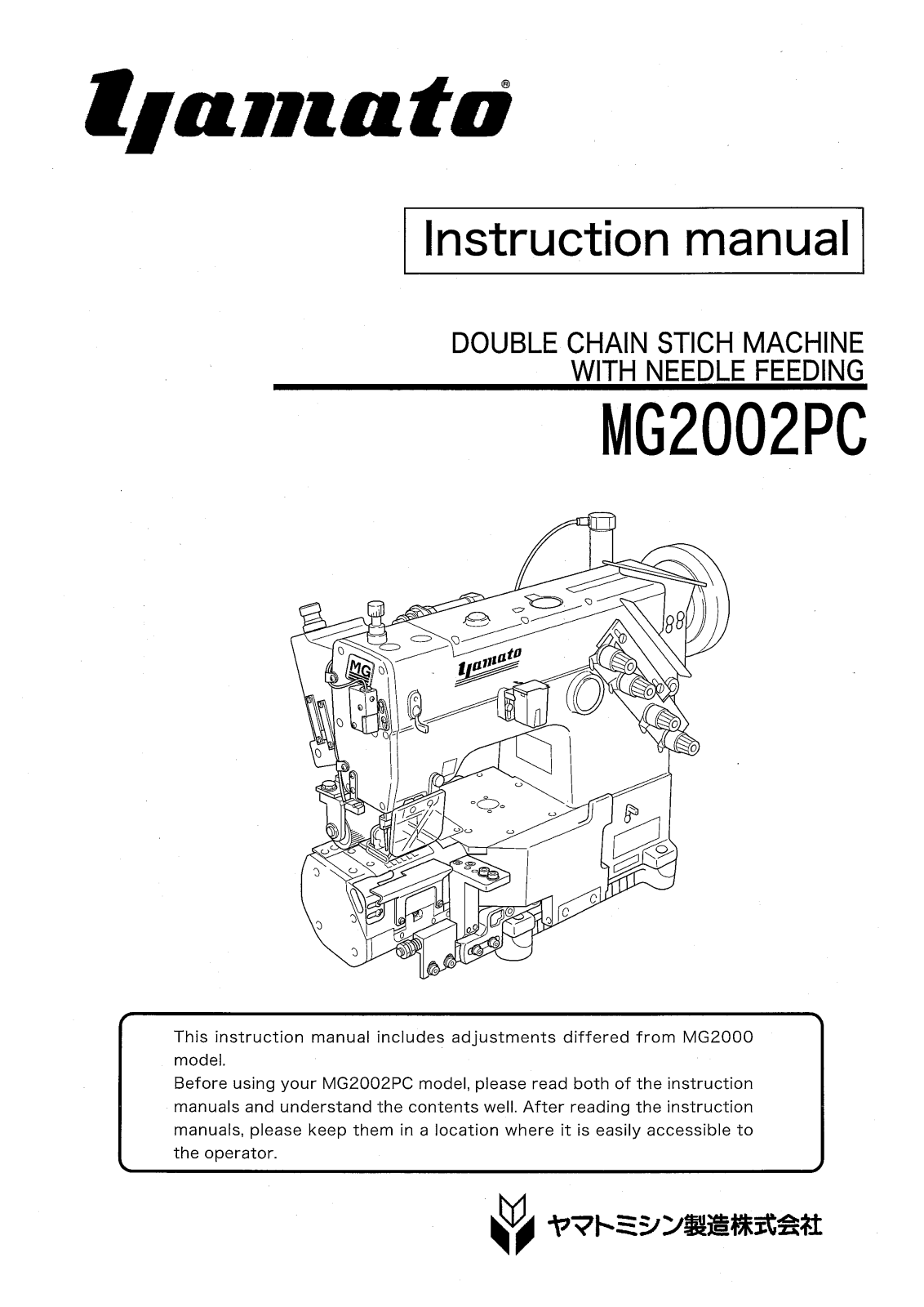 YAMATO MG2002PC Parts List