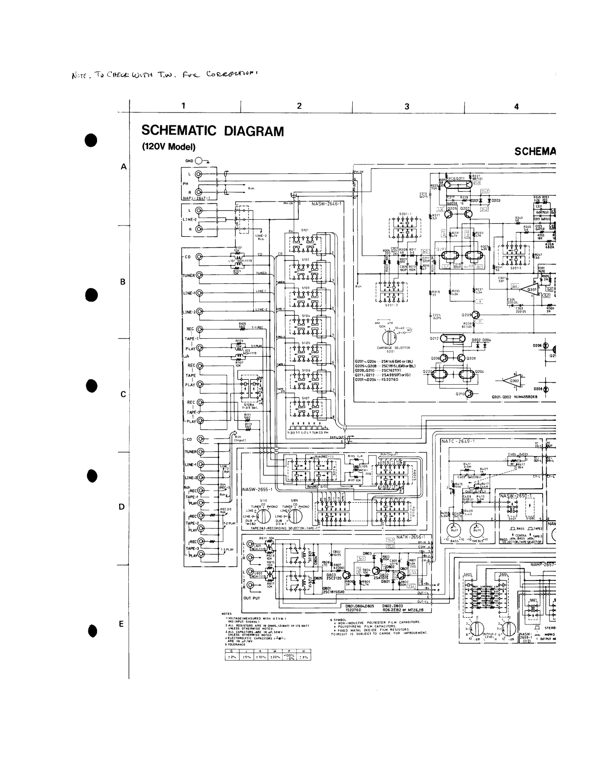 Onkyo P-308 Schematic