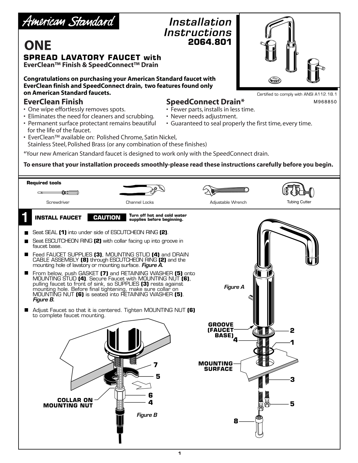 American Standard 2064.408 User Manual