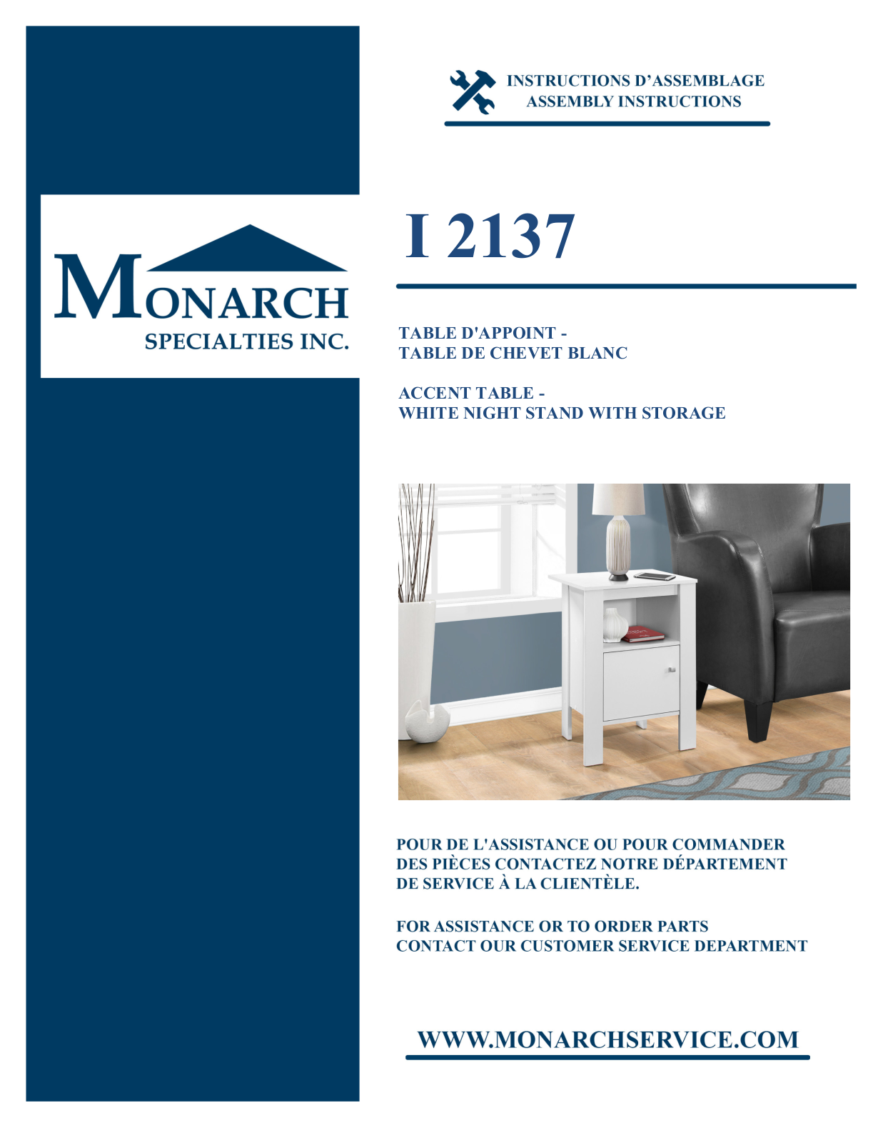 Monarch I2137 Assembly Guide