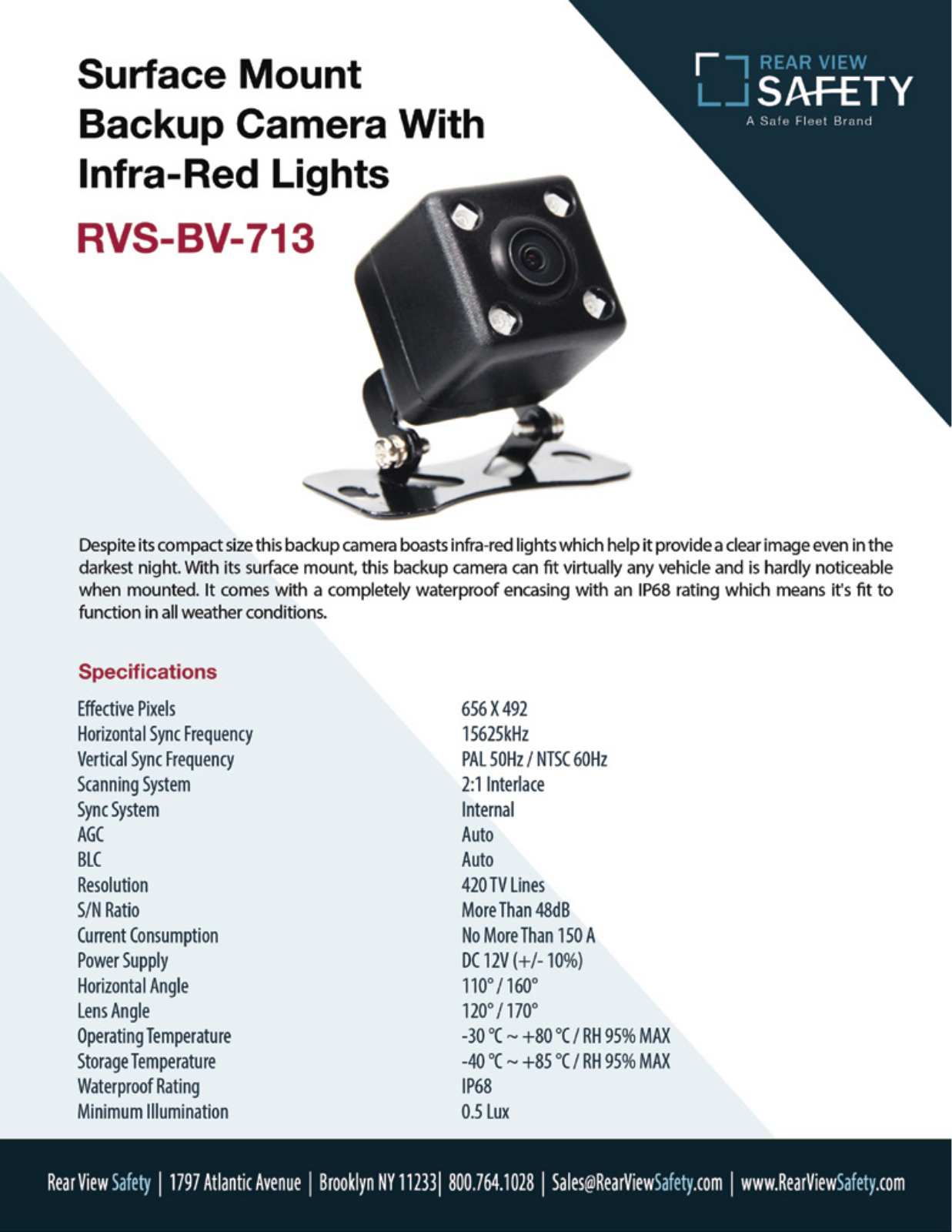 RVS Systems RVS-BV-713, RVS-BV-713-04, RVS-BV-713-NC, RVS-613 Specsheet