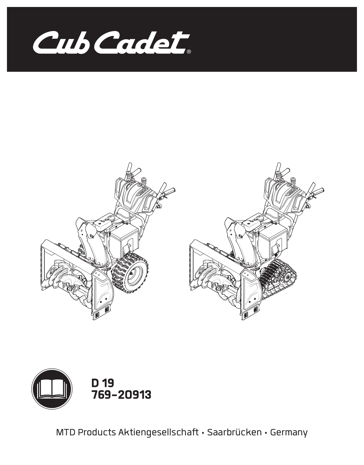 Cub Cadet XS3 76 SWE 31AY5EVZ603, XS3 66 SWE 31AY5EVX603, XS2 61 SWE 31BW53LR603, XS3 71 SWE 31AY5EVY603 User manual