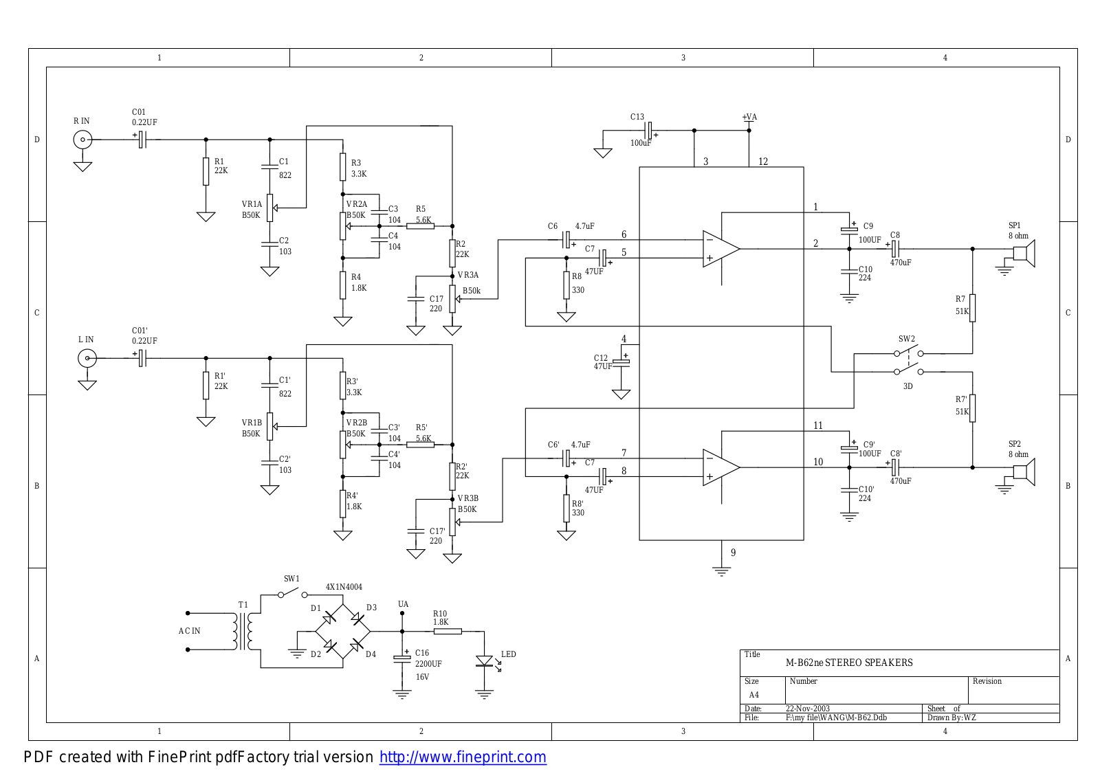 Microlab M-B62 Schematics