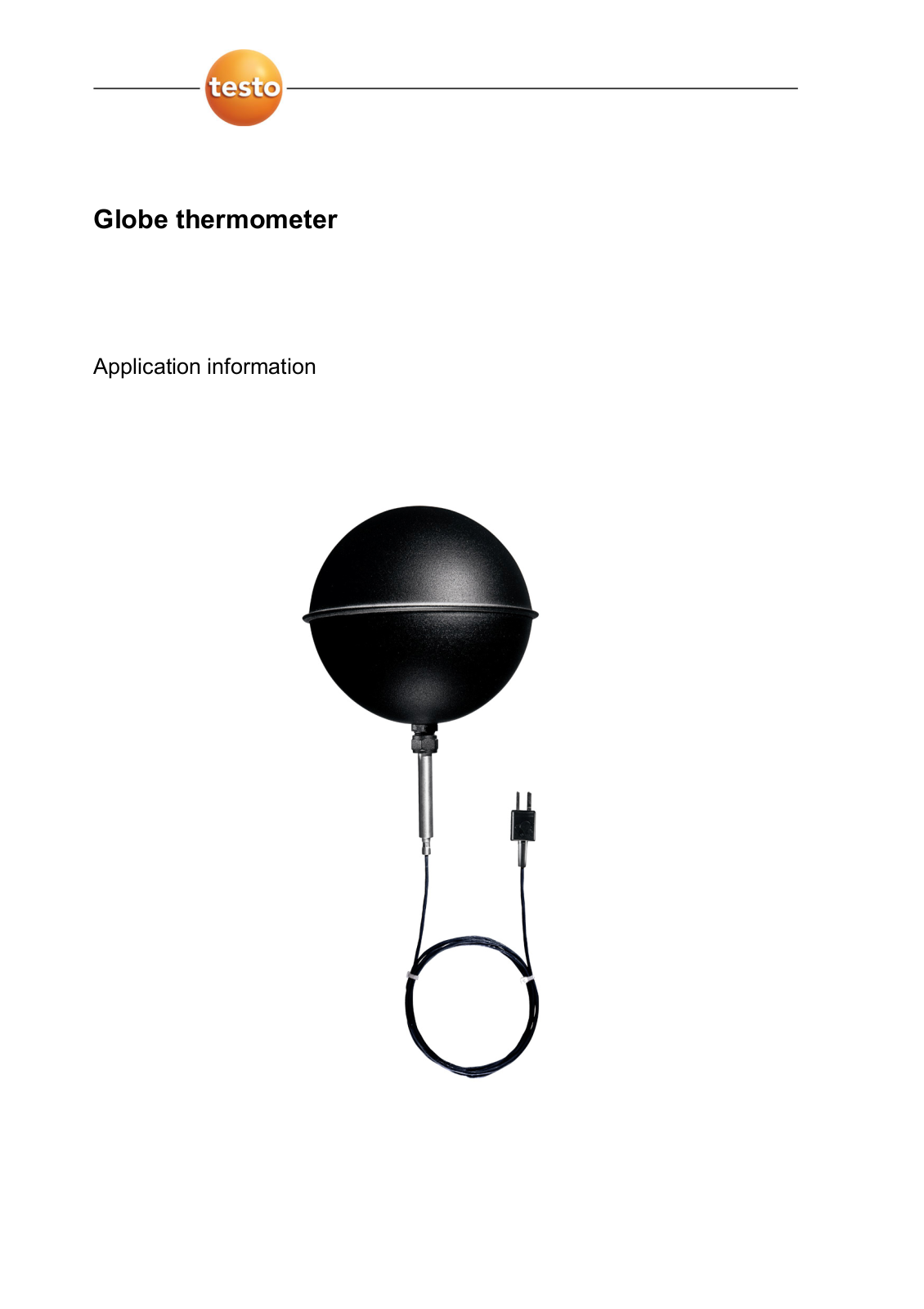 Testo Globe Data sheet