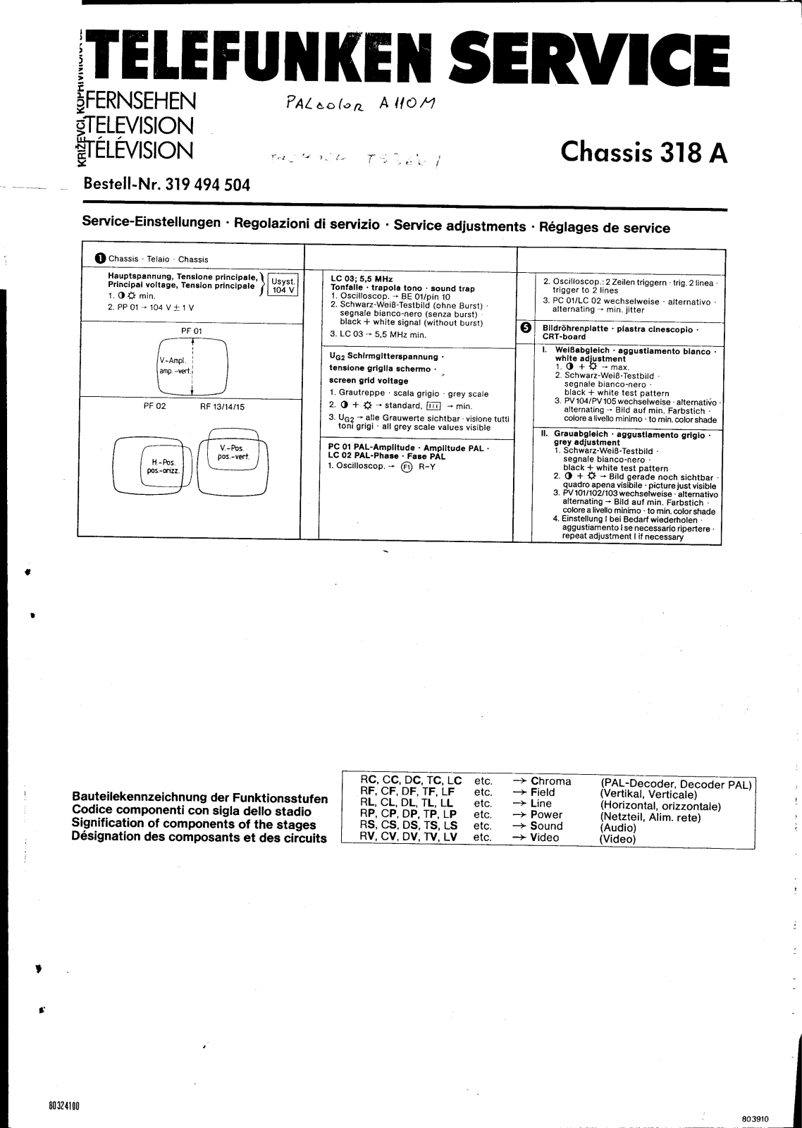 Telefunken 318-A Service Manual