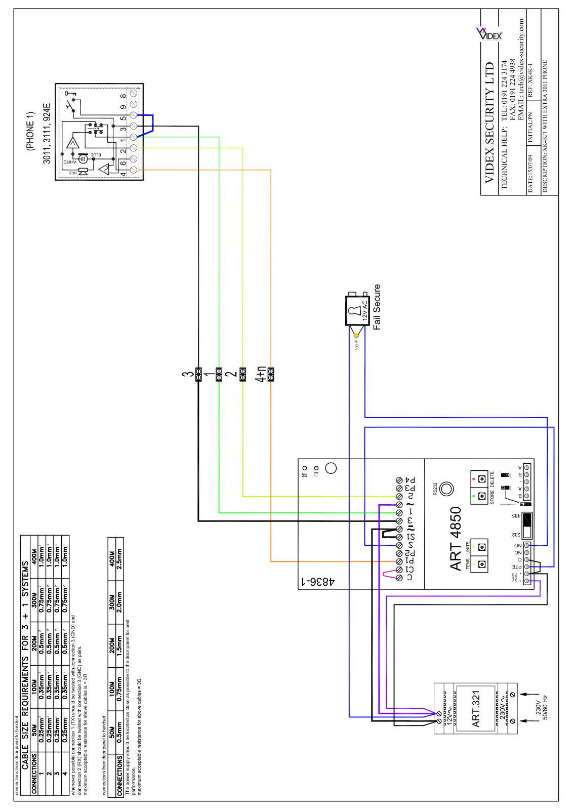 Videx Security XK4K TECHNICAL MANUAL