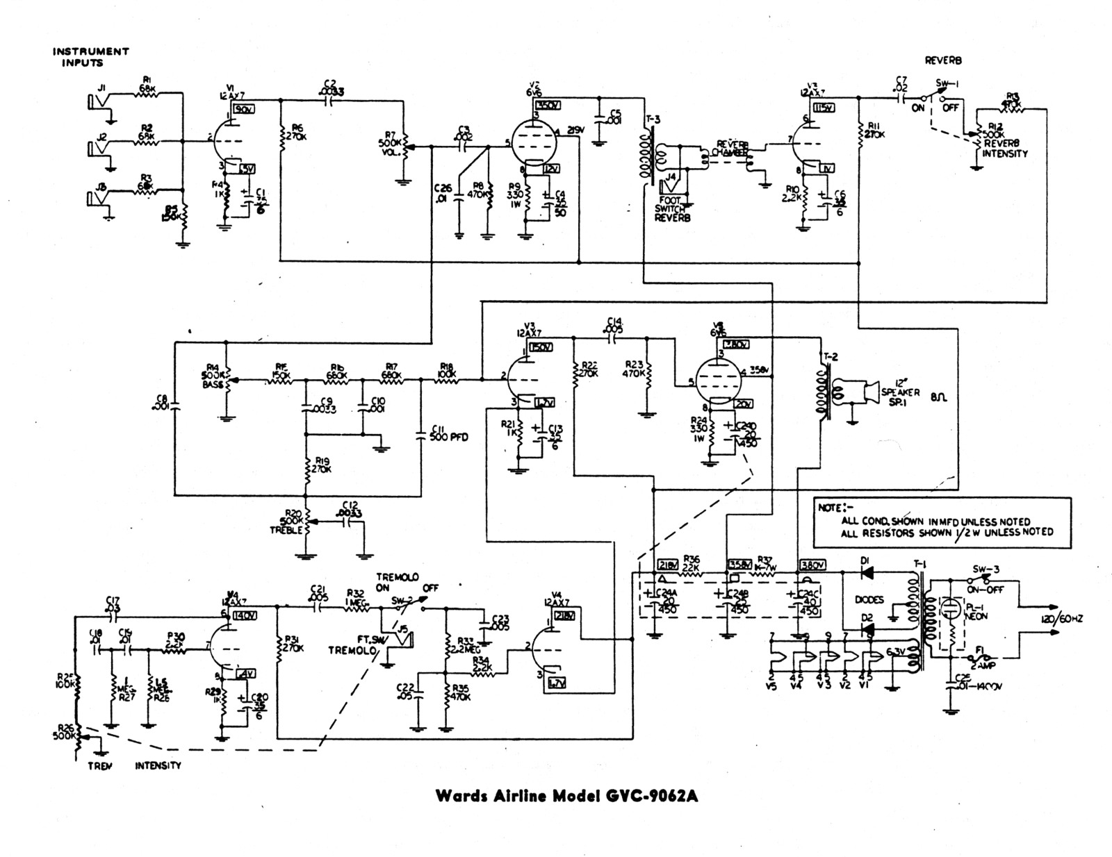 Airline Wards gvc 9062a schematic - ManualMachine.com