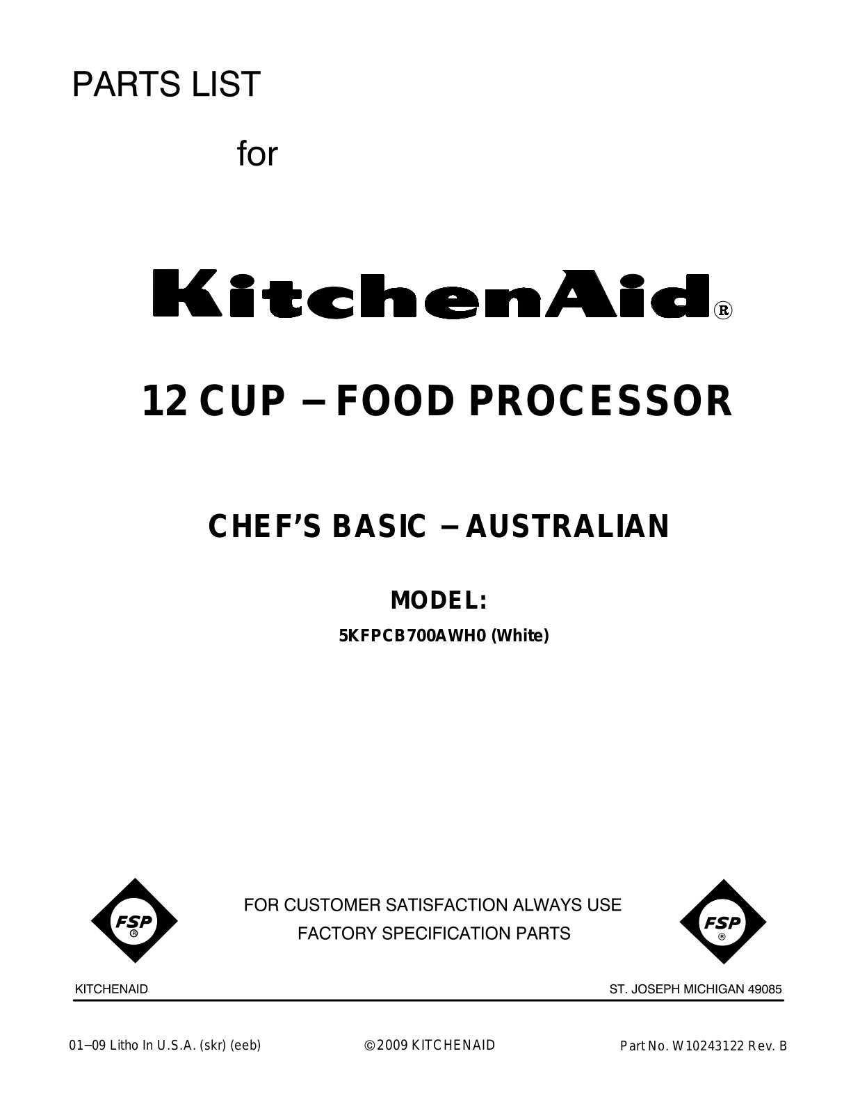 Kitchenaid 5kfpcb700awh0 Installation Template