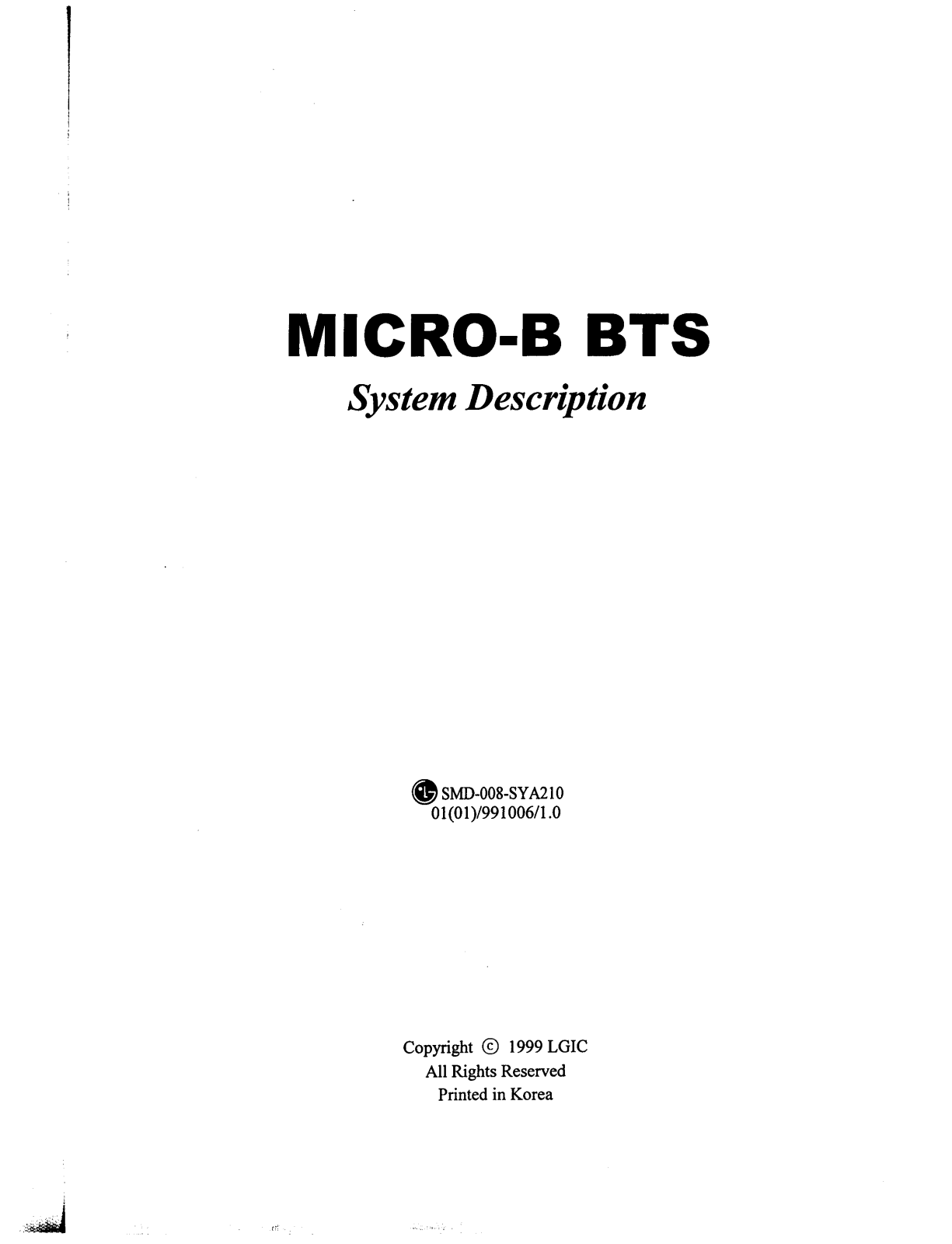 LG MICRO-B BTS Users manual
