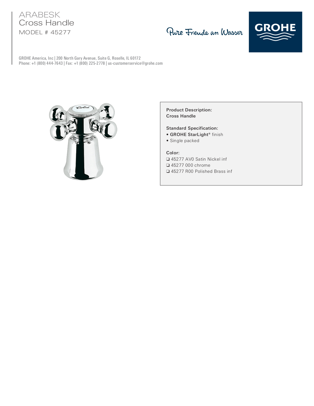 GROHE GRH1395 Specifications - ManualMachine.com