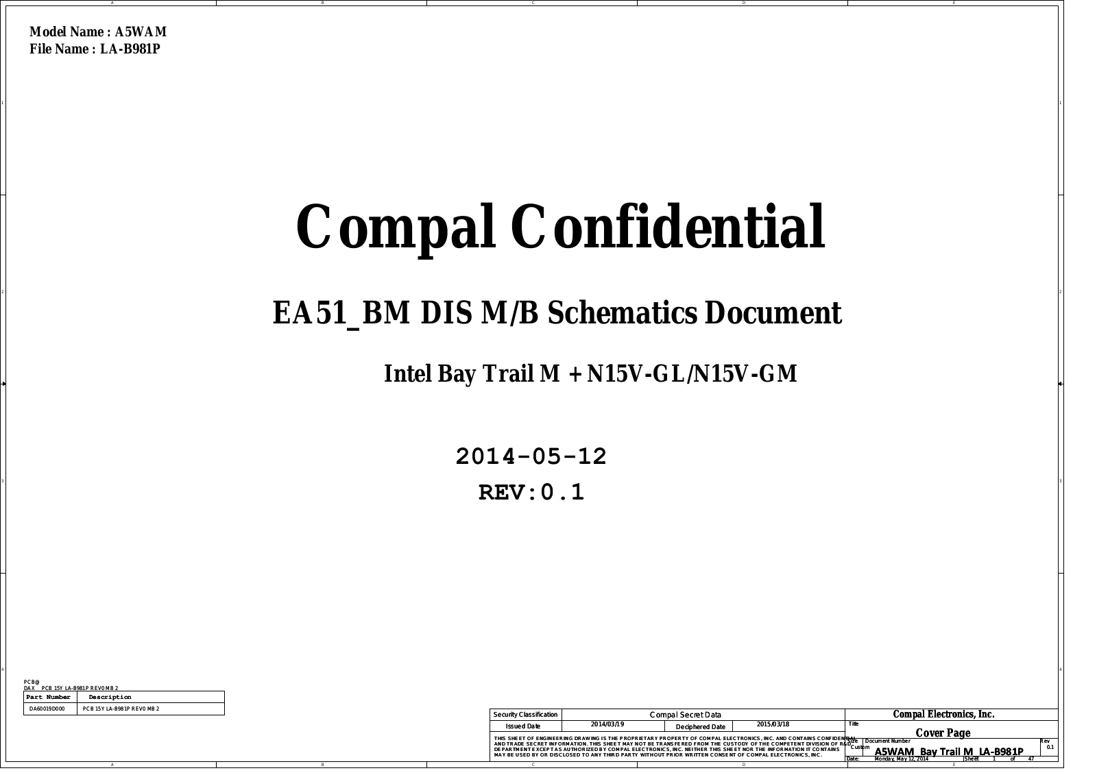 Acer Aspire E5-511 Schematic