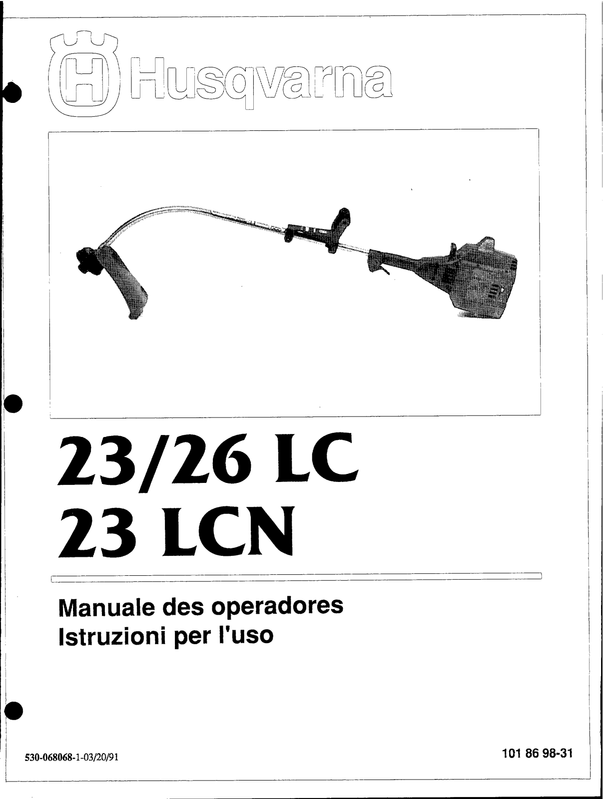 HUSQVARNA 23 LC, 26 LC User Manual