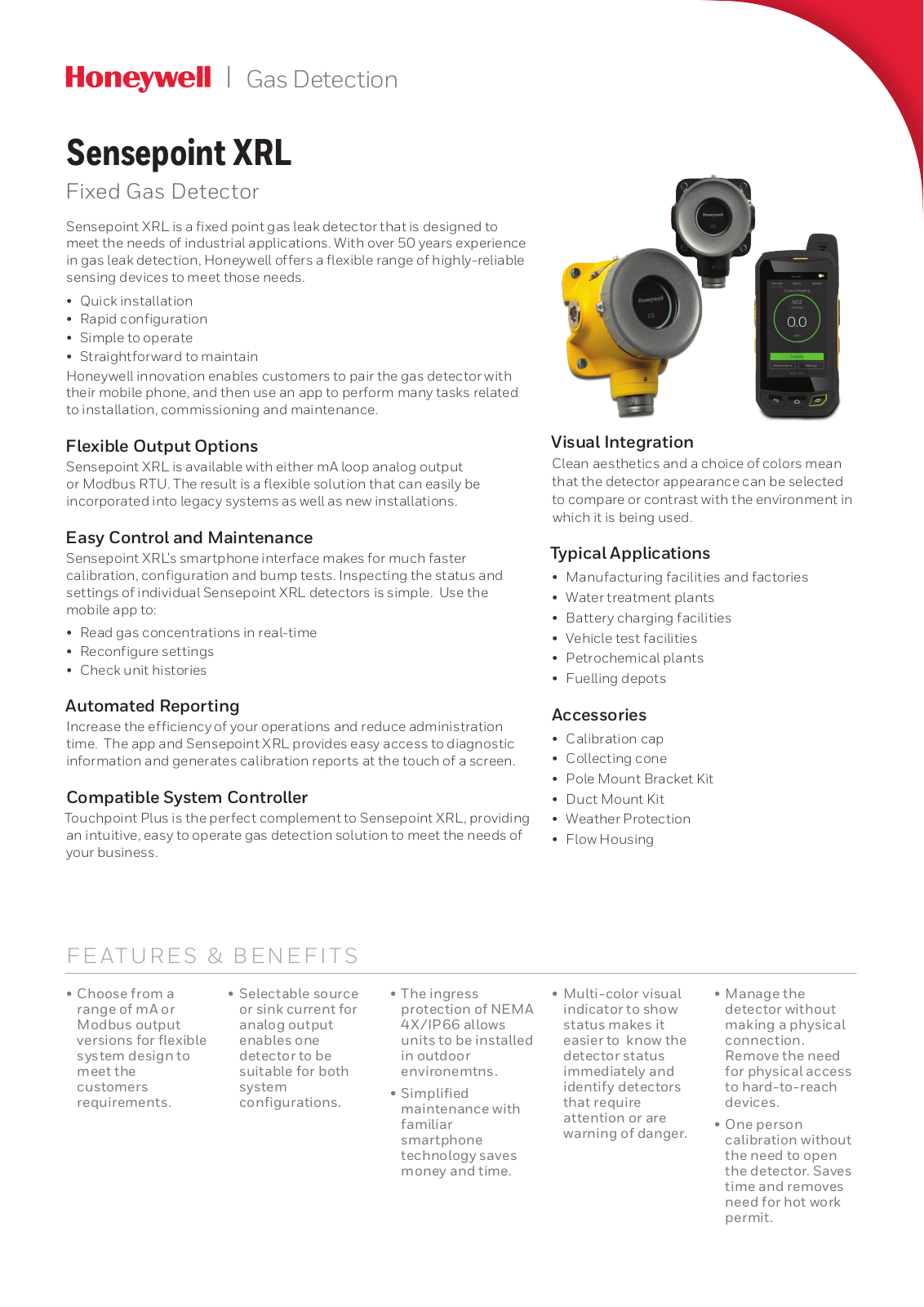 Honeywell Sensepoint XRL Specifications