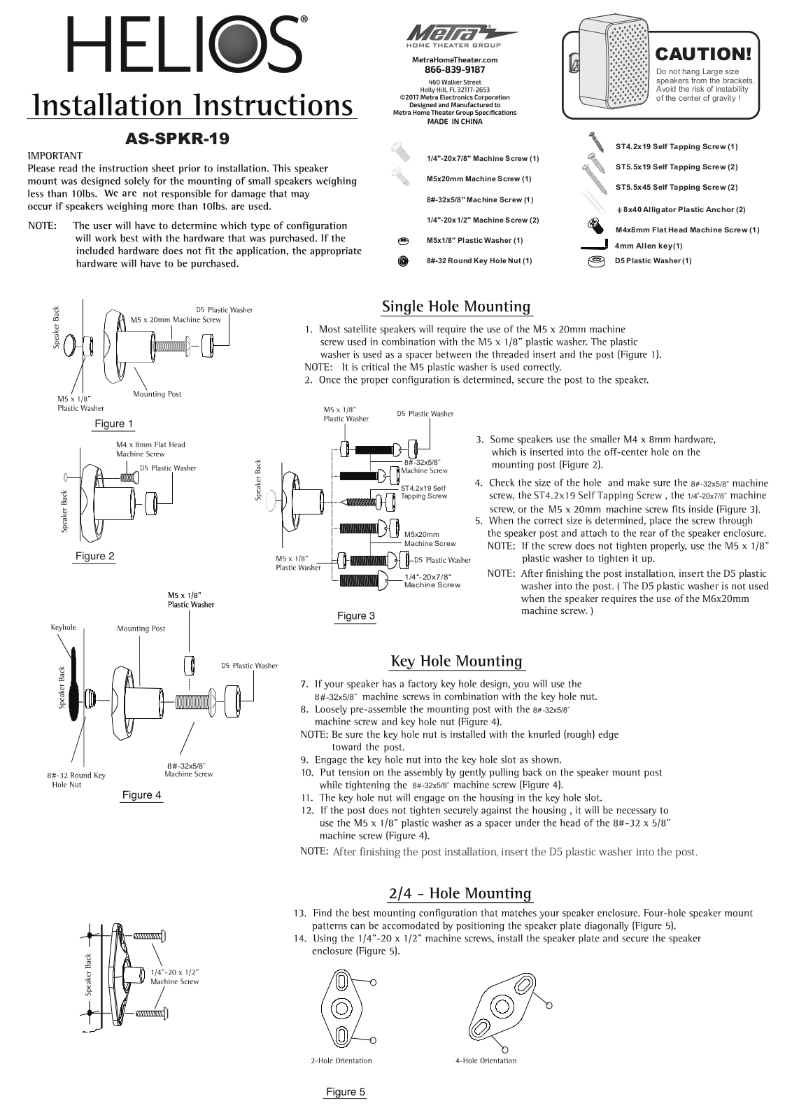 HELIOS AS-SPKR-19 User guide - ManualMachine.com