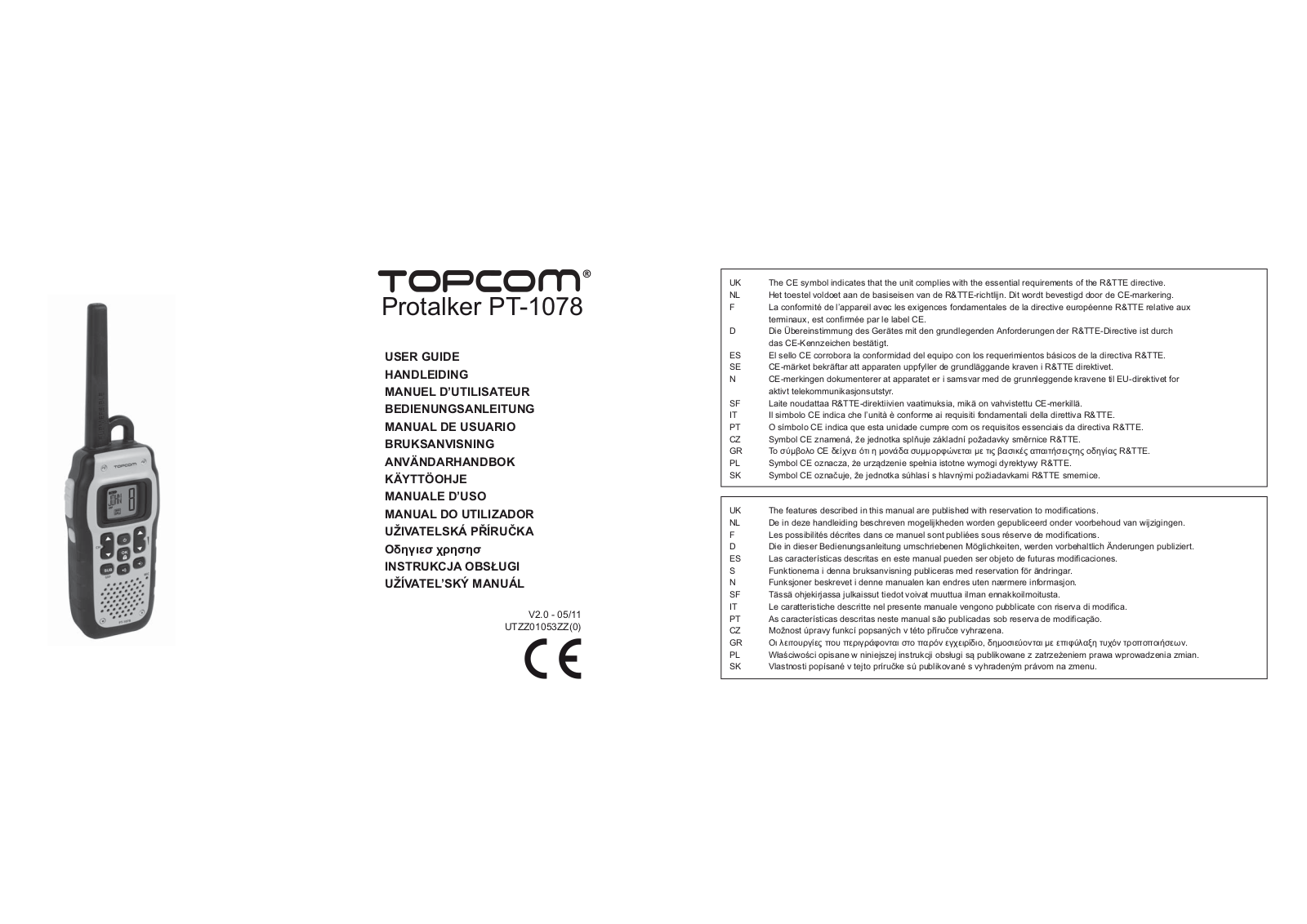 Topcom PT-1078 User Manual