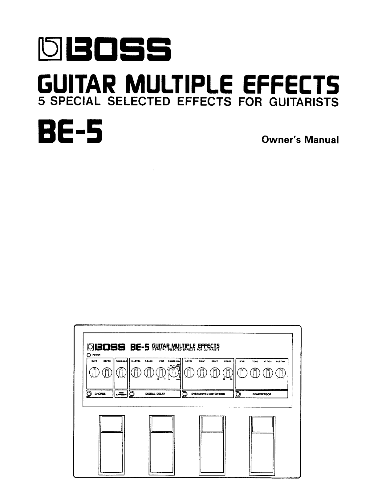 Boss BE-5 User Manual