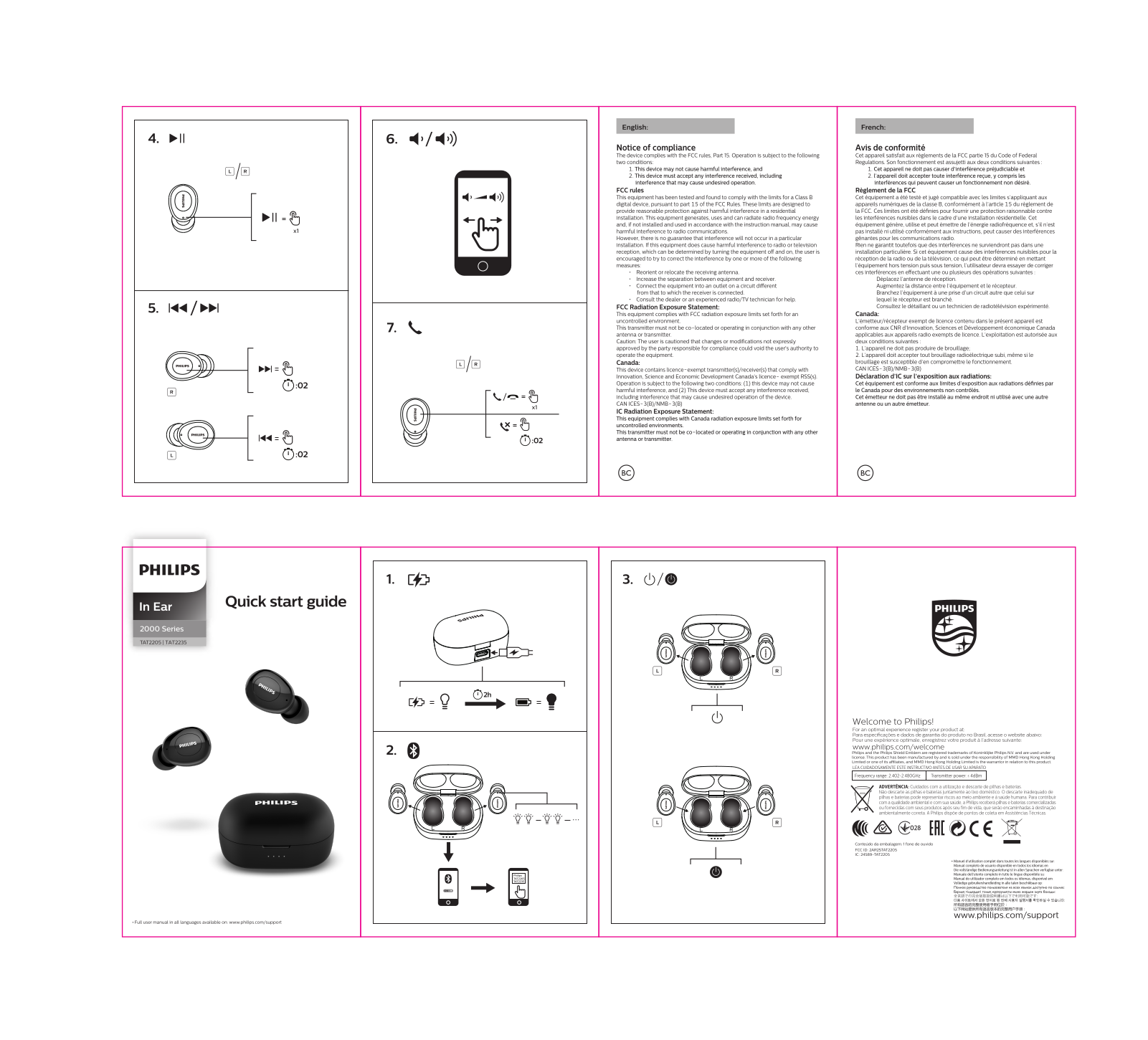 Philips TAT2205BL/00 Quick Start Guide