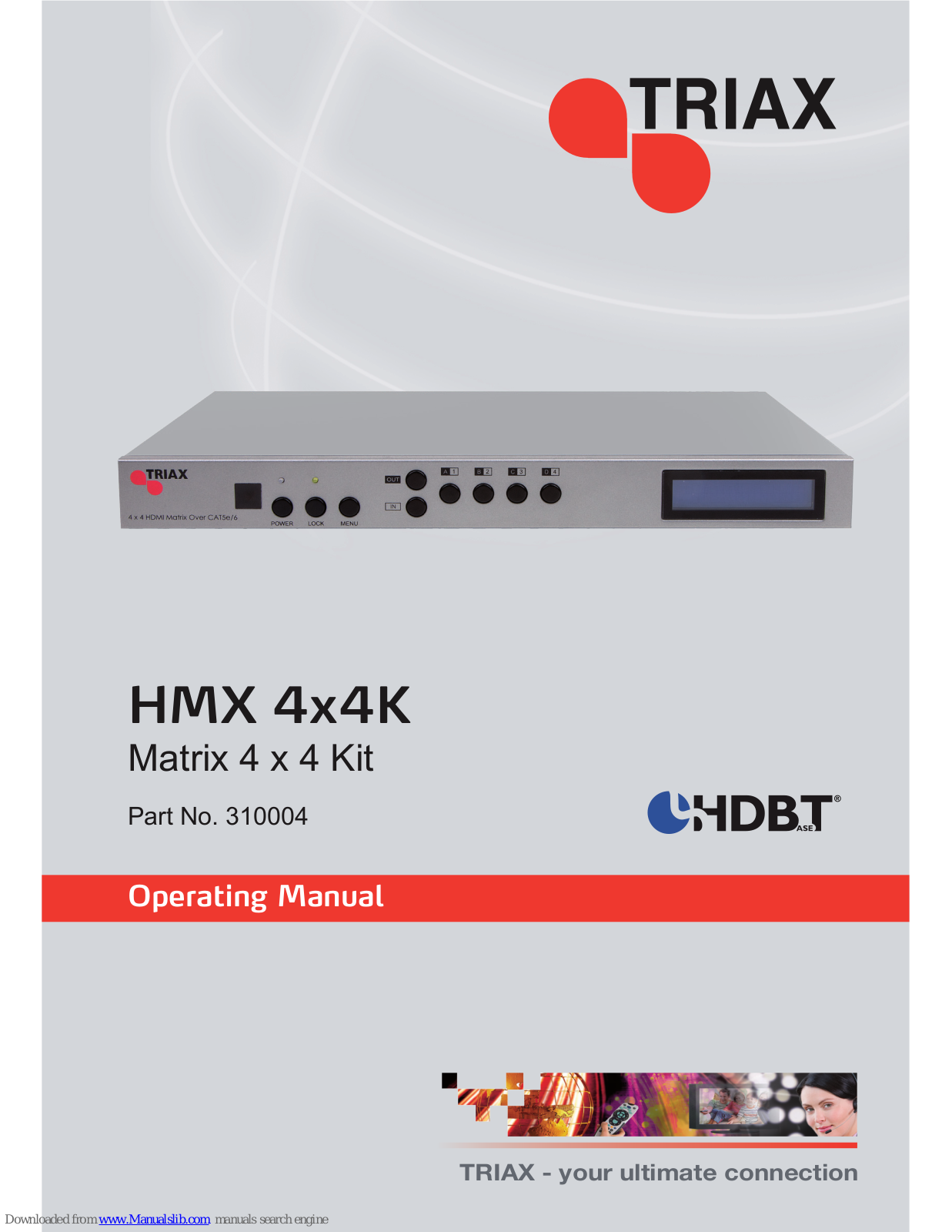 Triax HMX 4x4K, HMX 4x4K 310004 Operating Manual