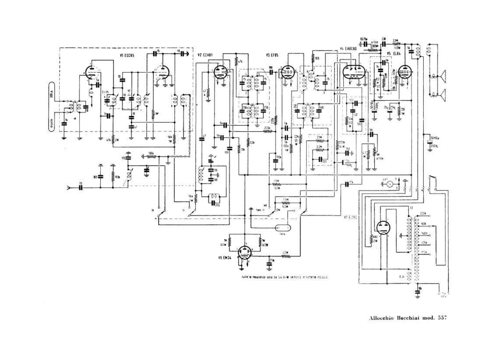 Allocchio Bacchini 557 schematic