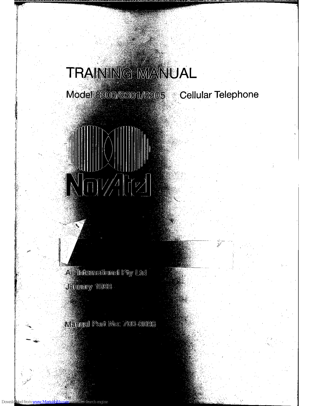 Novatel 8300, 8301, 8305 Training Manual