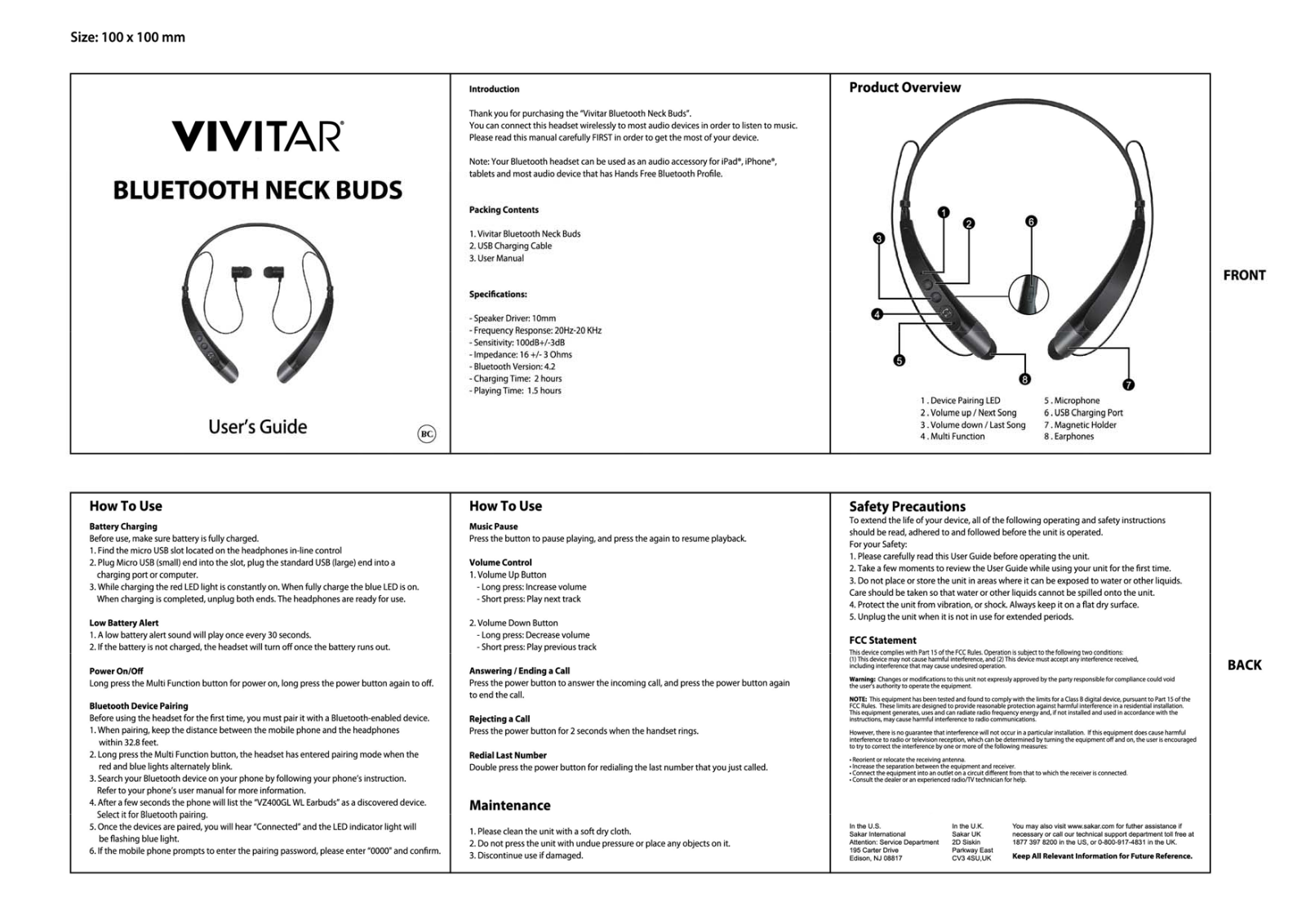 SHENGLAI TECHNOLOGY VG400GL User Manual