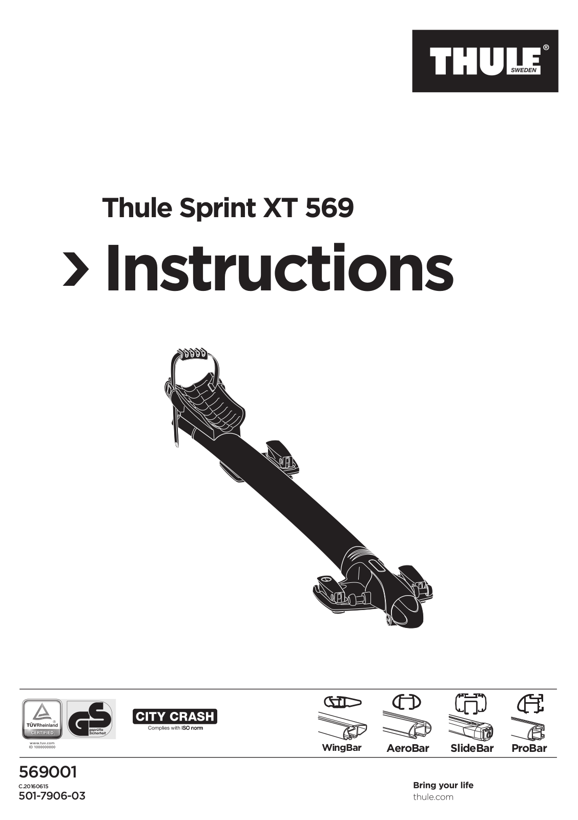 Thule Sprint XT 569 Instructions Manual - ManualMachine.com