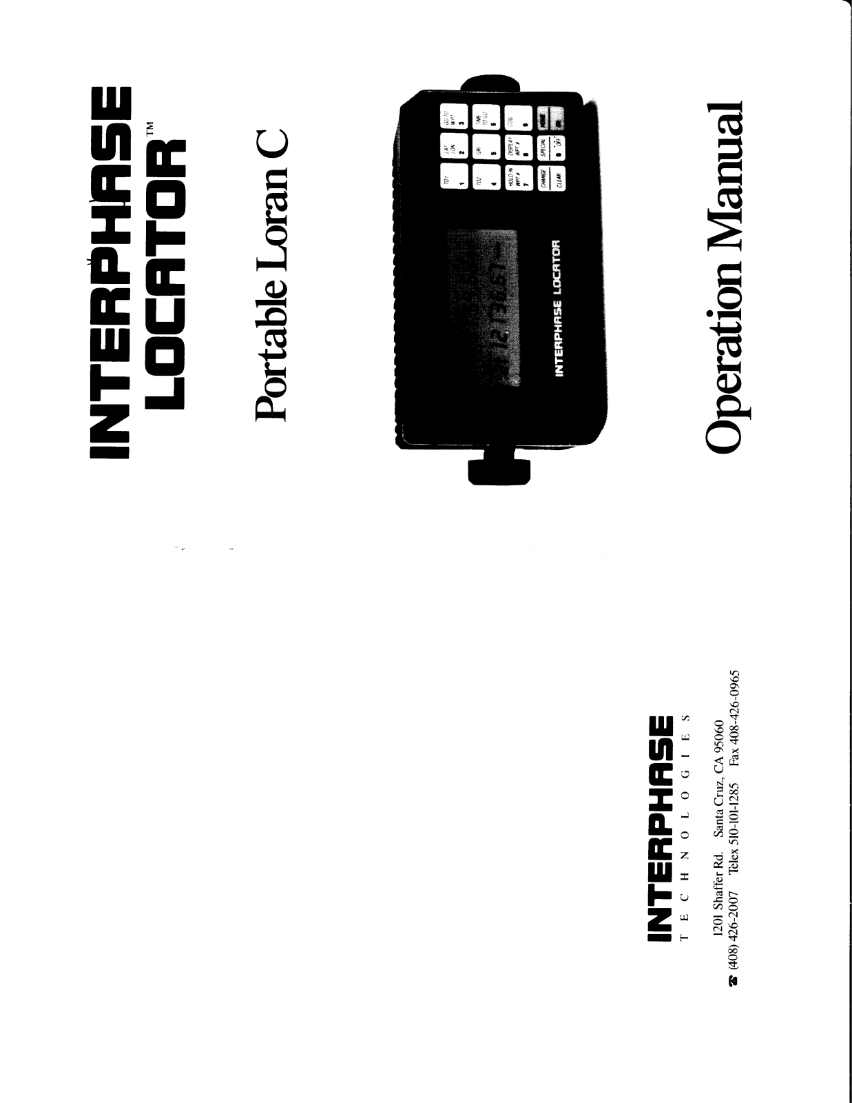 Interphase Locator Operation Manual - ManualMachine.com