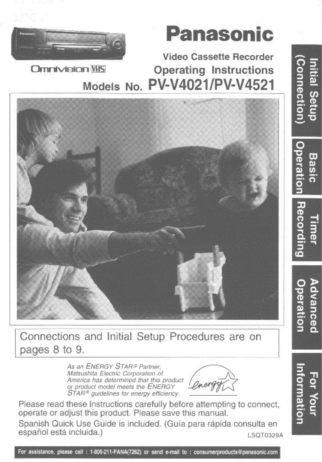 Panasonic PV-V4021 Operating Instruction