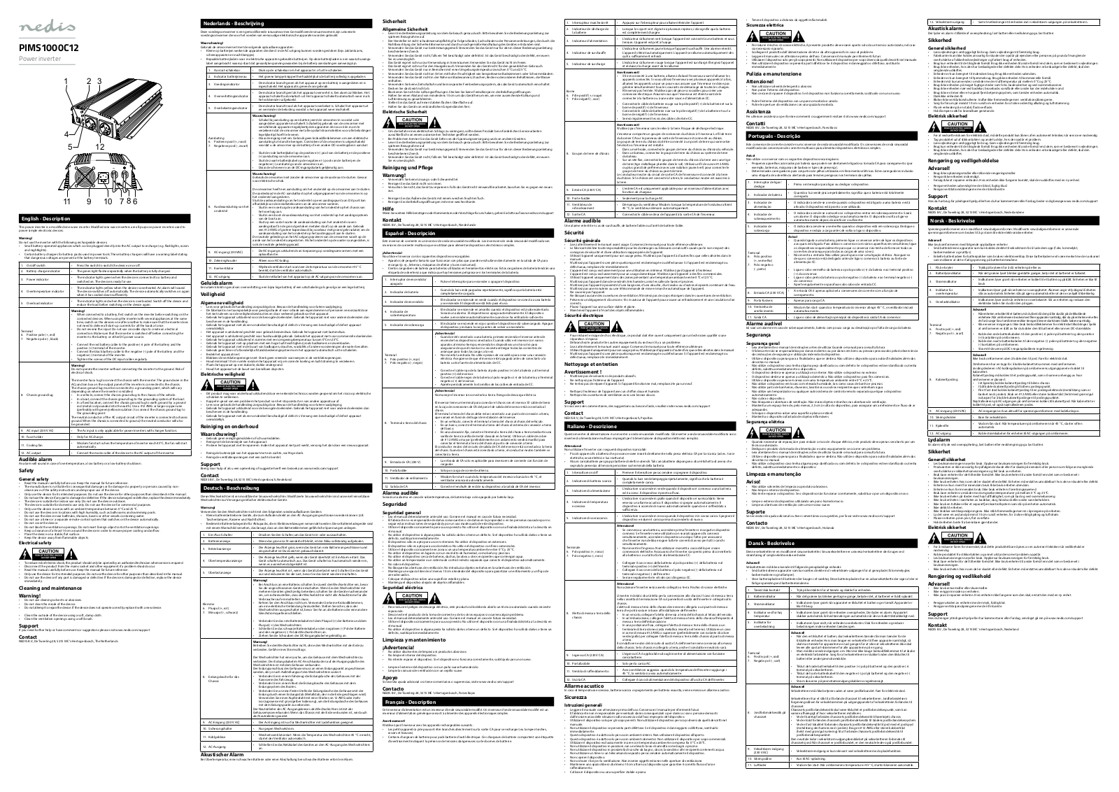 Nedis PIMS1000C12 User guide - ManualMachine.com
