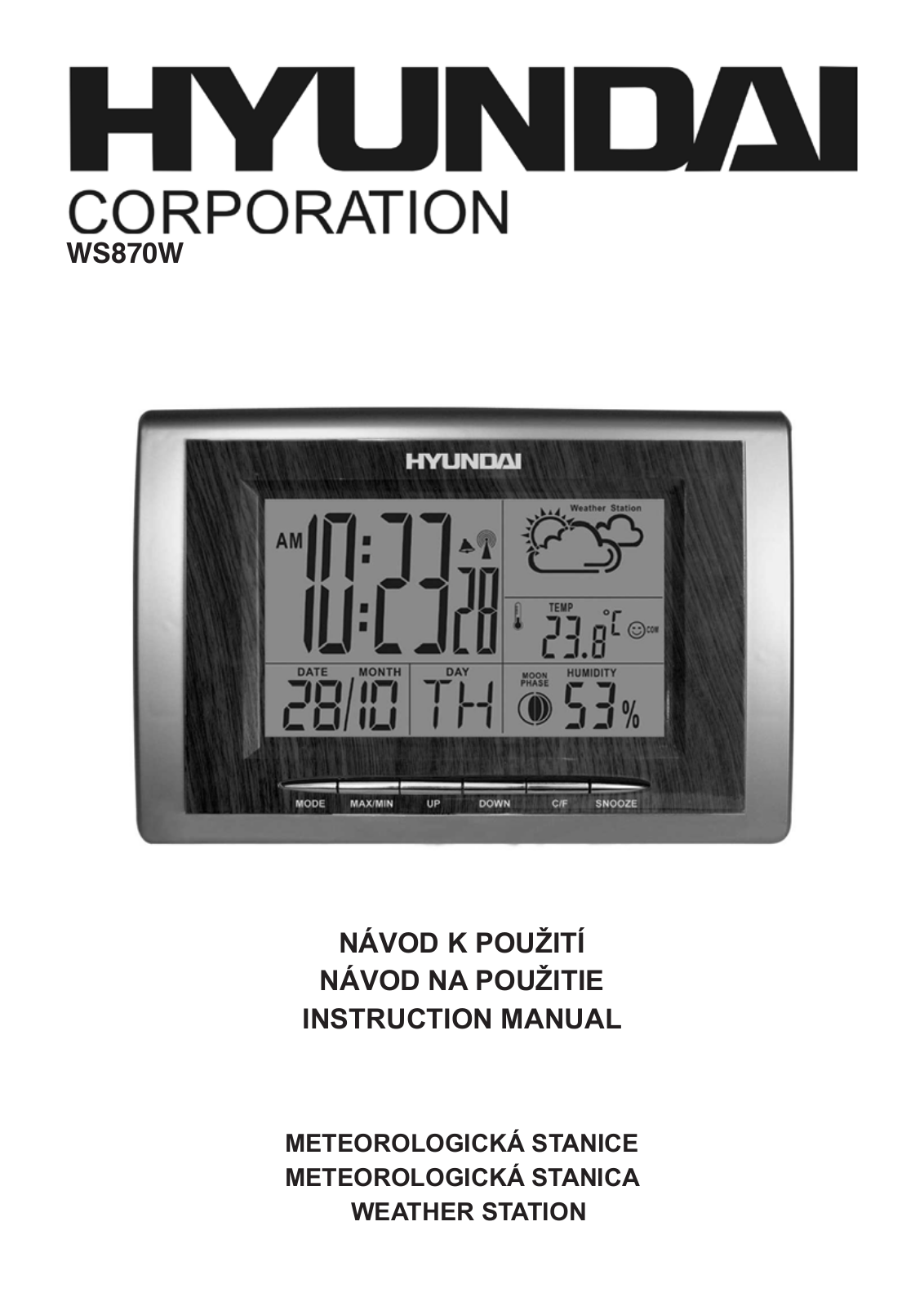 Hyundai WS 870 W User Manual