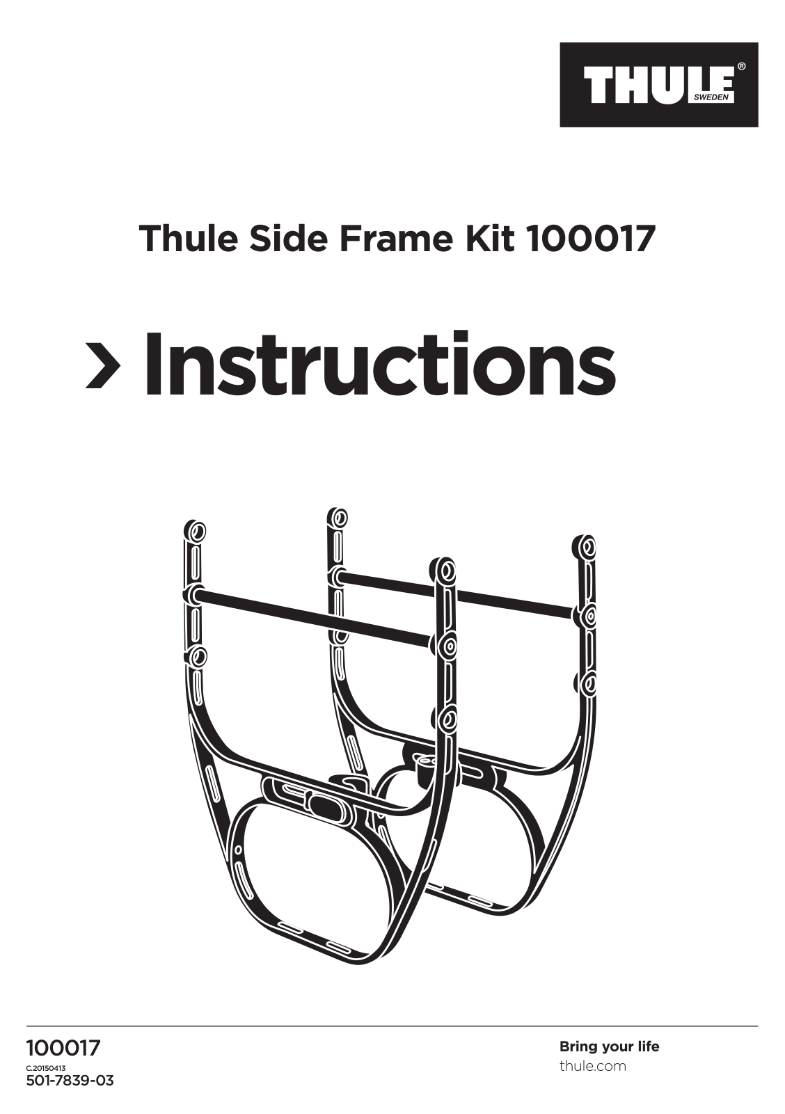 Thule Side Frame Kit User Manual