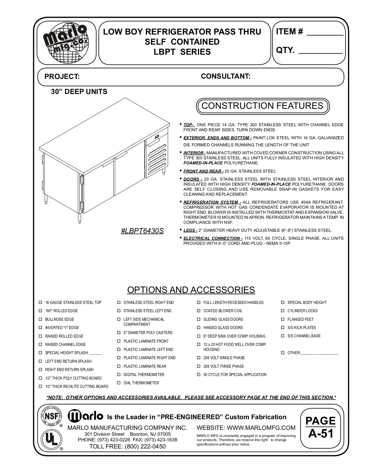 Marlo LBPT4030S User Manual