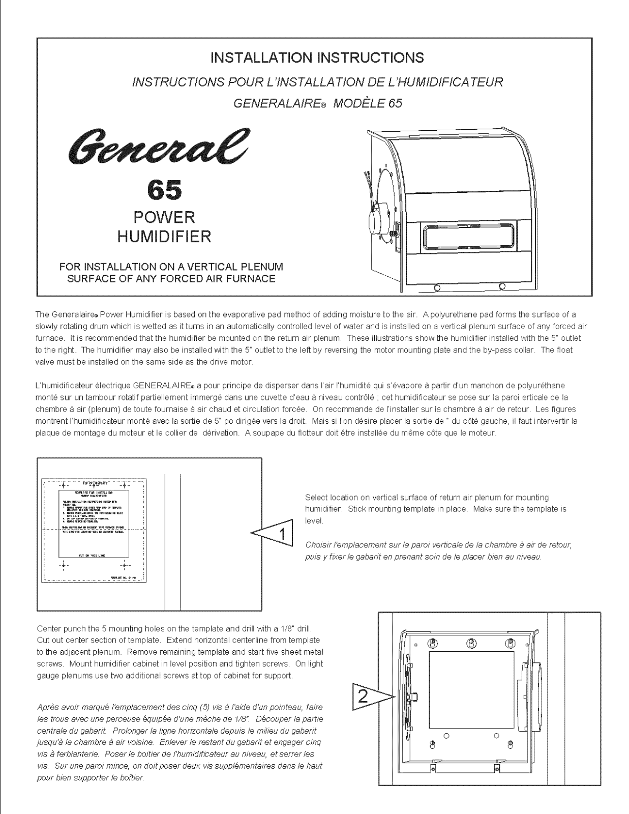 GeneralAire GENERAL 65 Installation Guide - ManualMachine.com