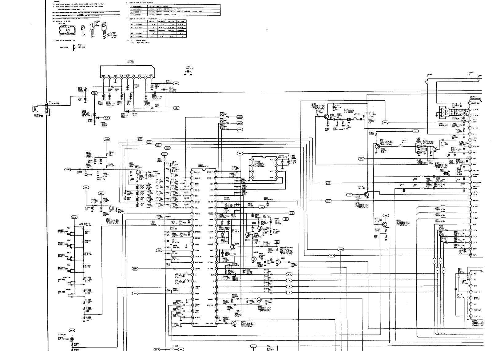 Sanyo 21MT2, C21ES3501 Schematic