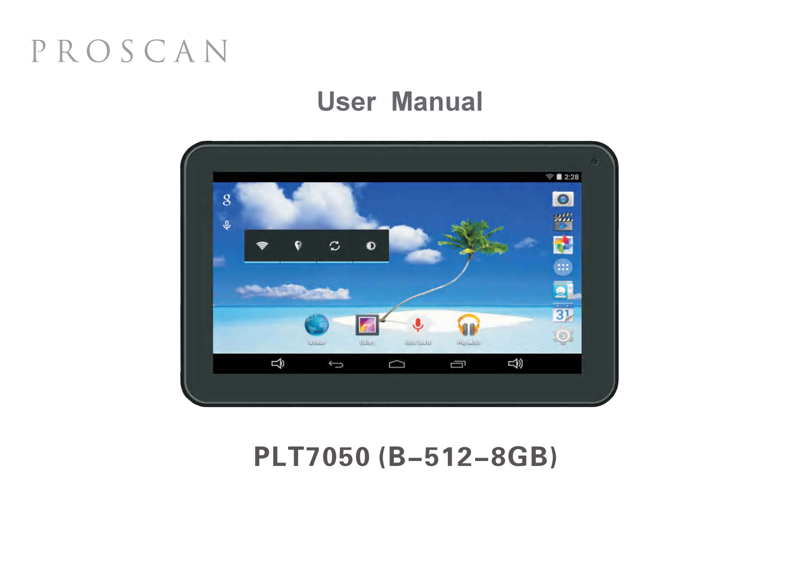 ProScan PLT7050 (B-512-8GB) Operating Instructions