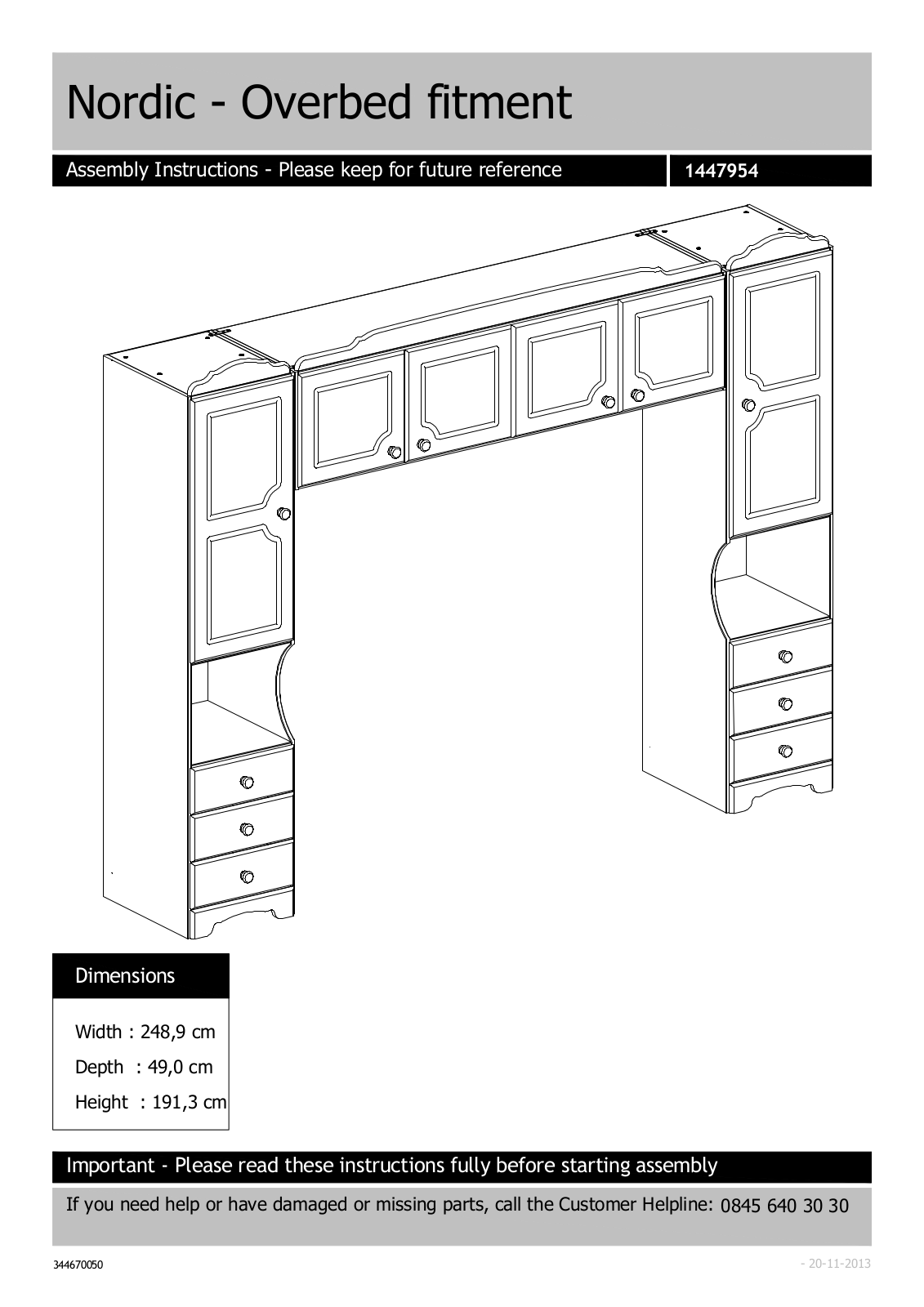 Argos 3446700050000F ASSEMBLY INSTRUCTIONS